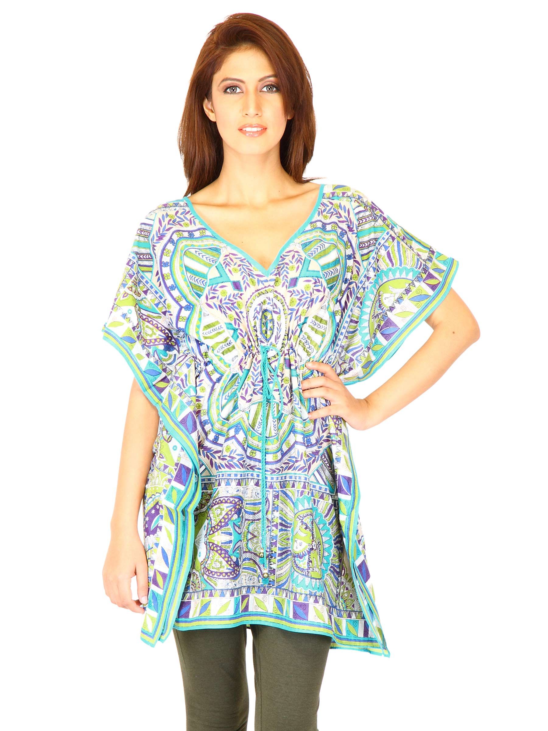 W Women Printed Blue Kurtas