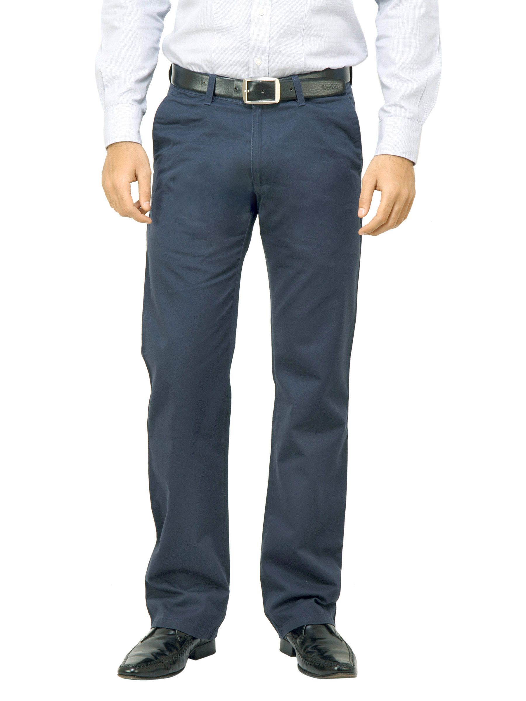Highlander Men Solid Blue Trouser