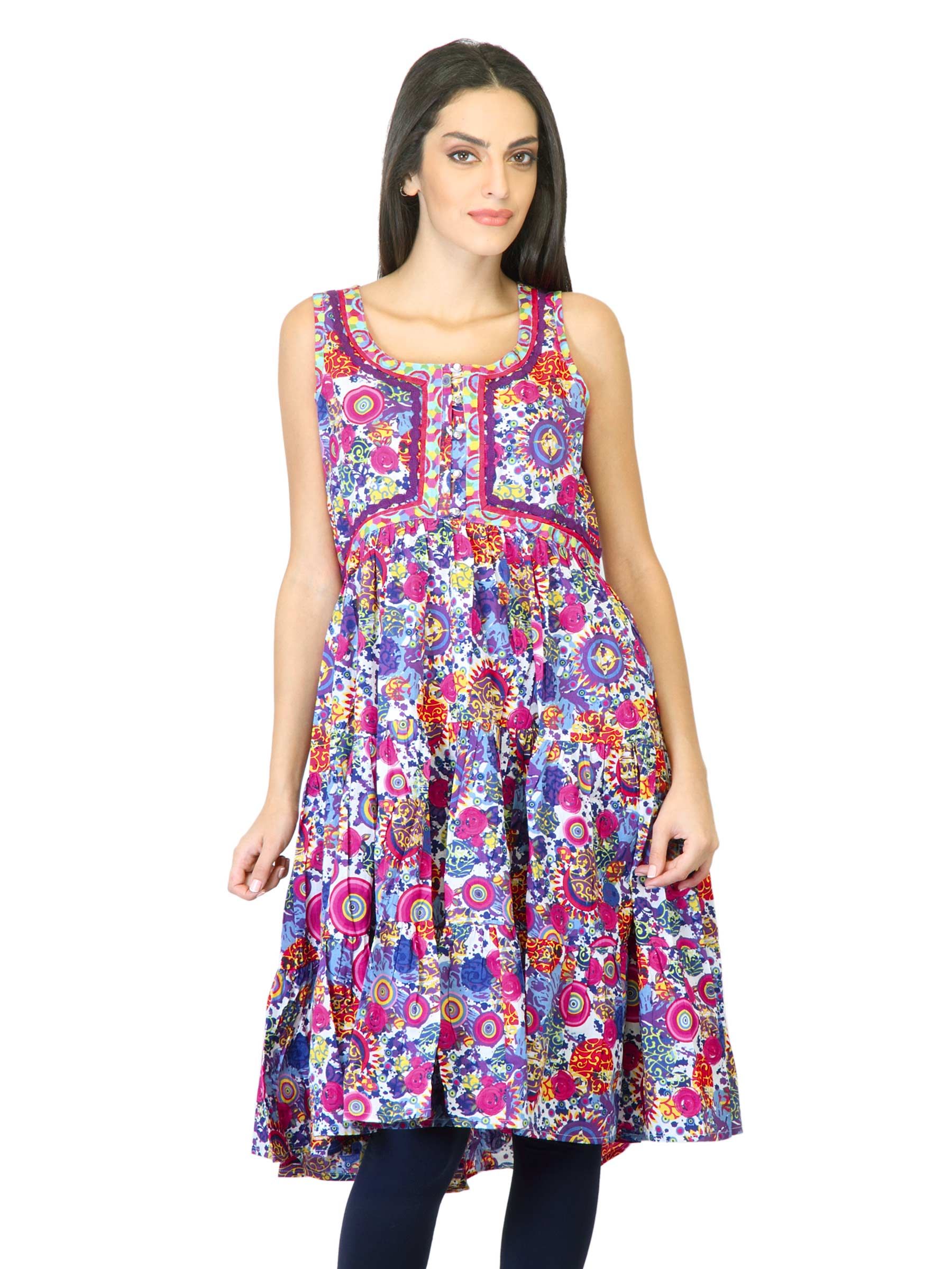 BIBA Women Printed Multi Coloured Kurta