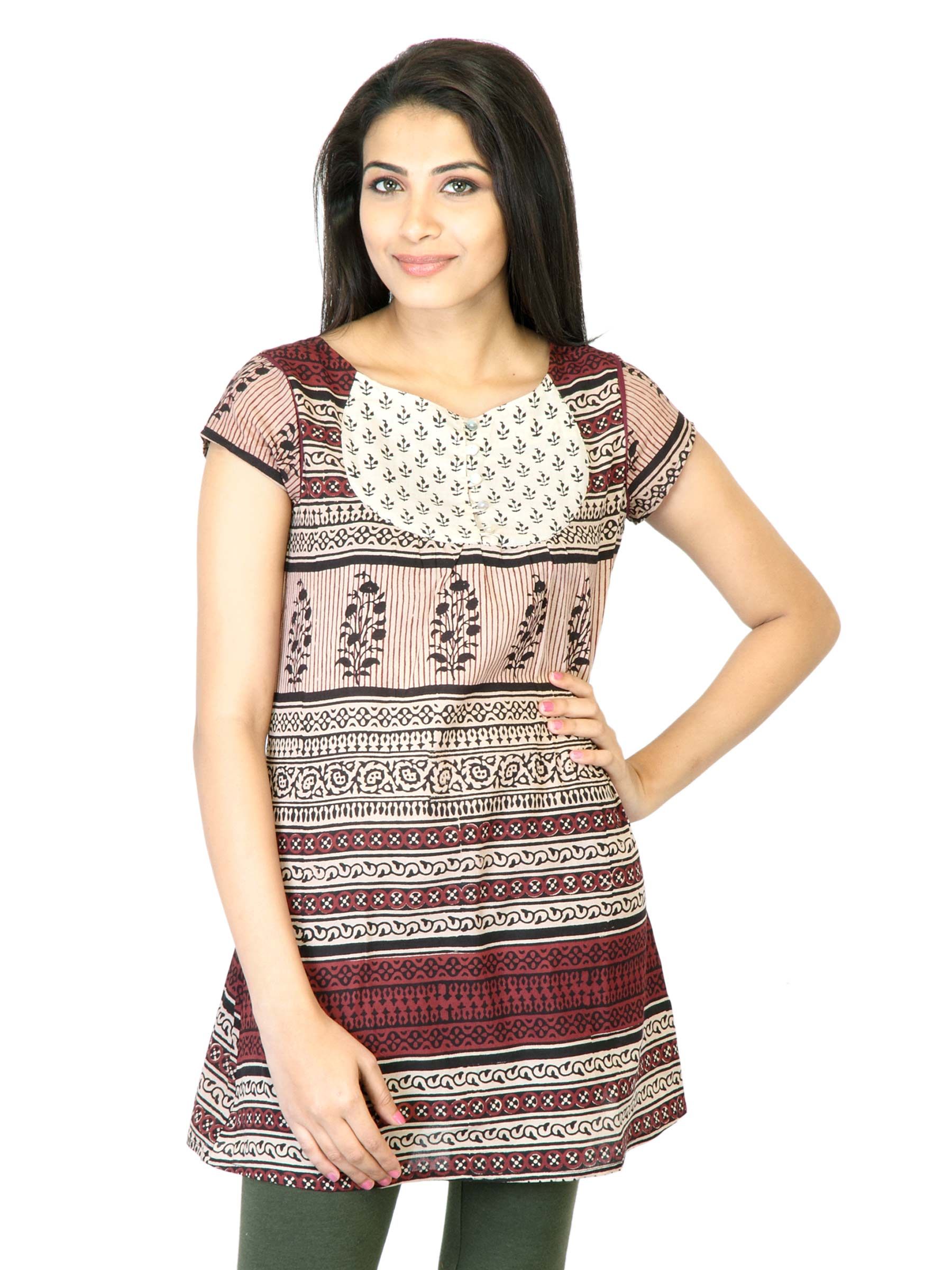 Mother Earth Women Red  Printed Kurti