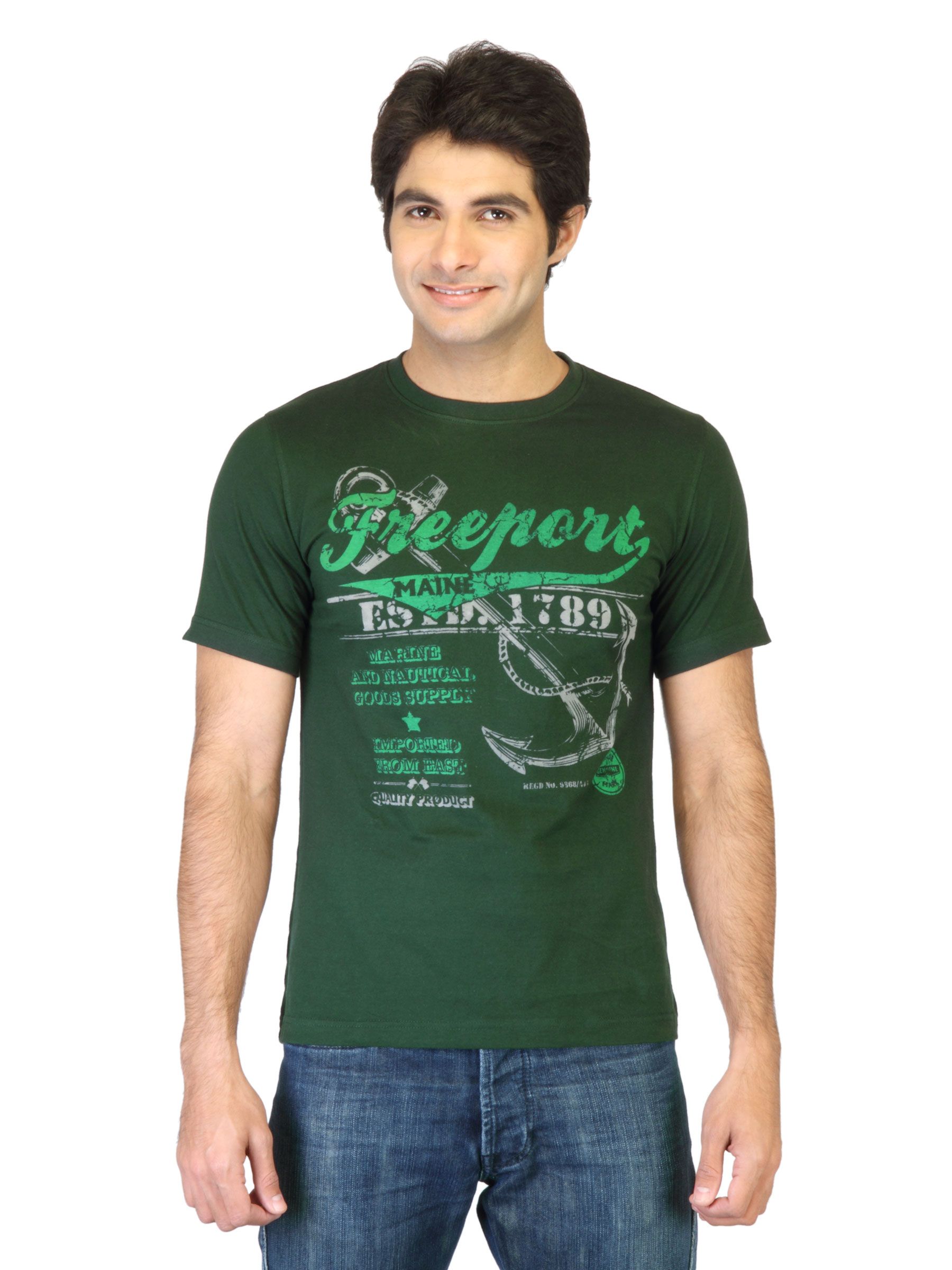 Locomotive Men Green Printed T-shirt