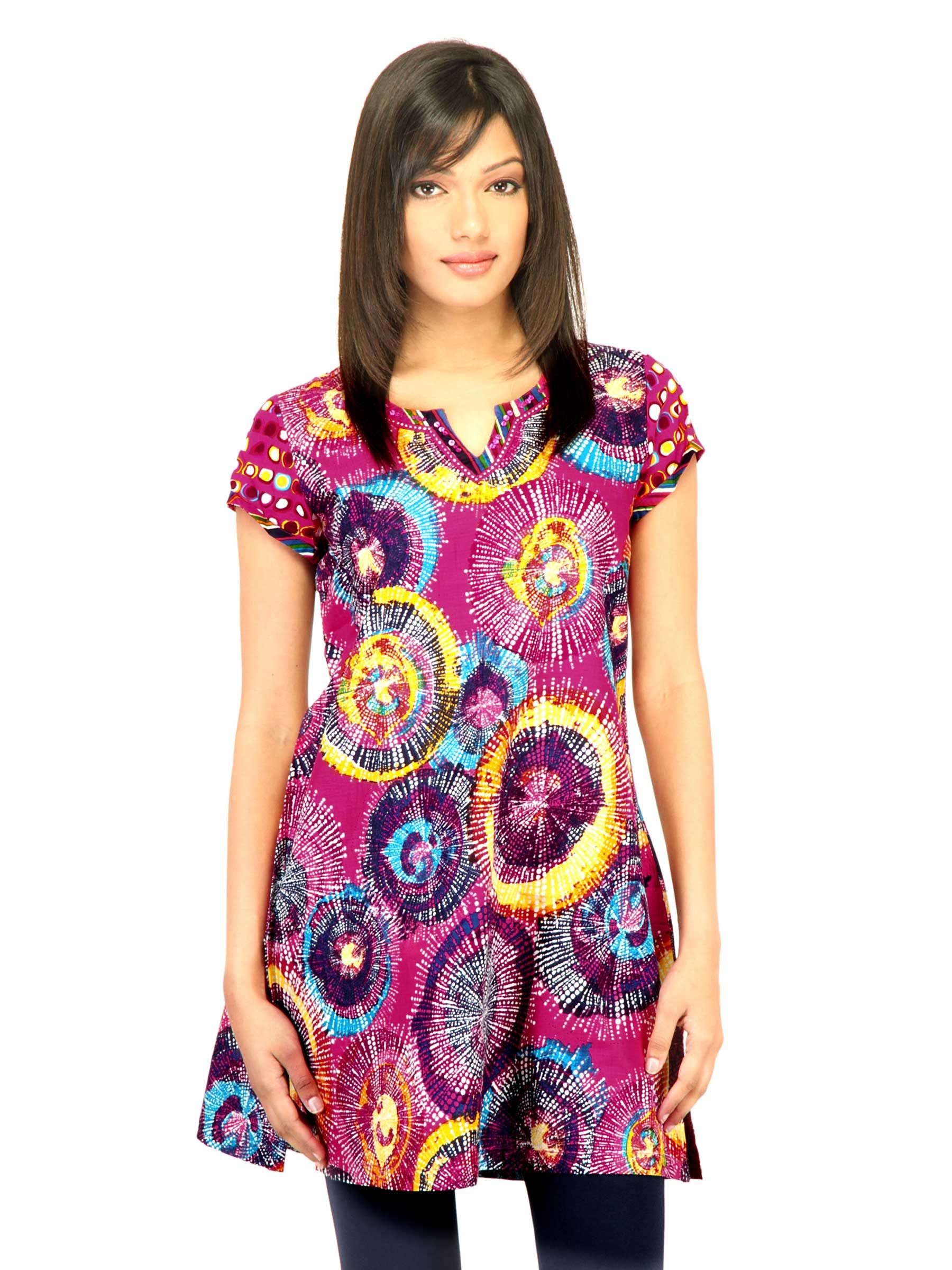 BIBA Women Printed Red Kurta