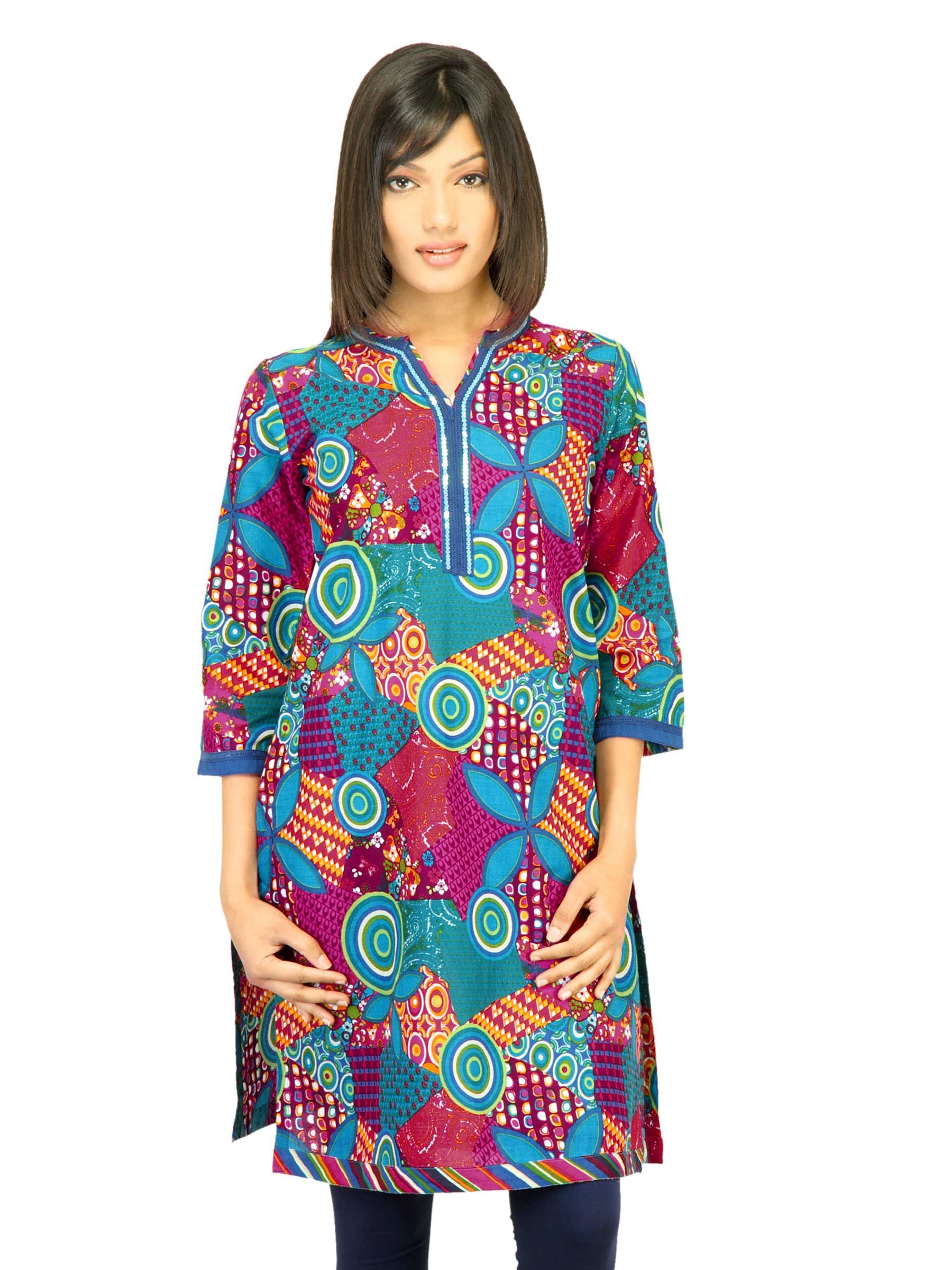 BIBA Women Printed Blue Kurta