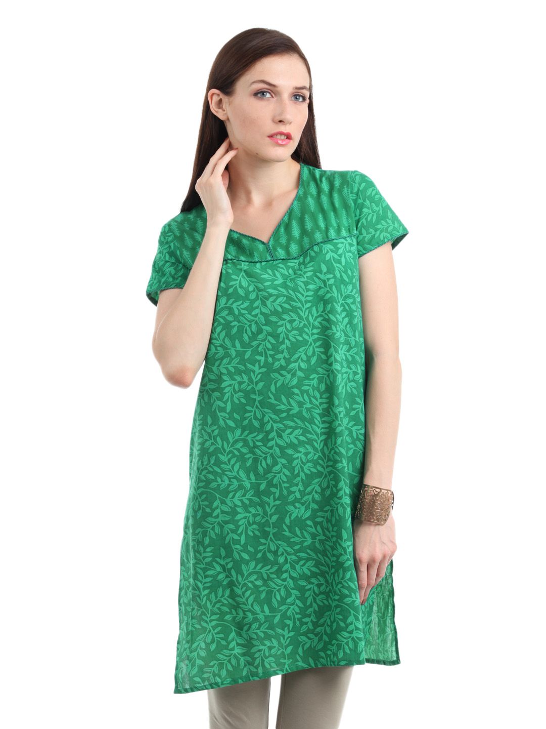 Vishudh Women Green Kurta