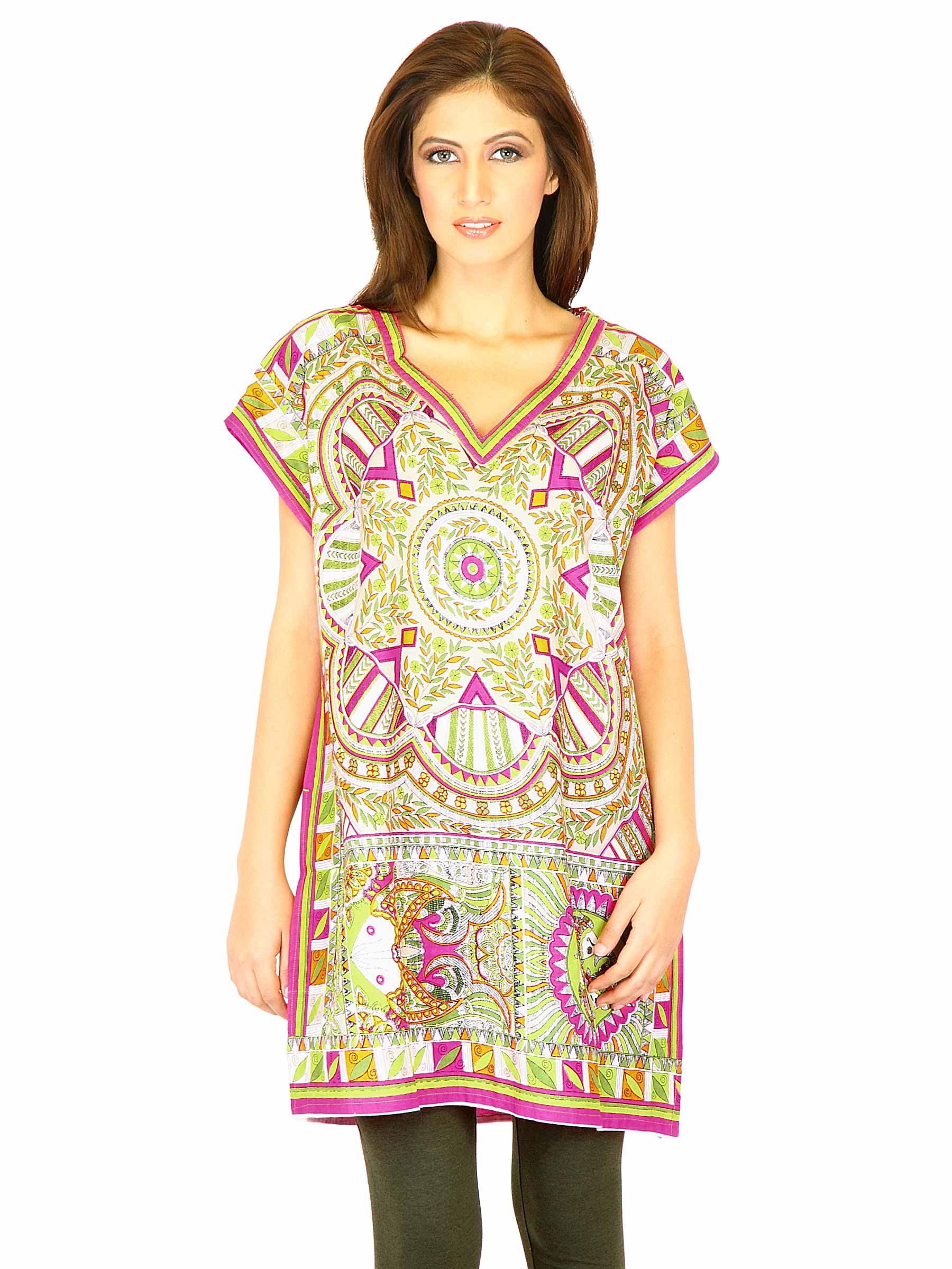 W Women Printed White Kurtas