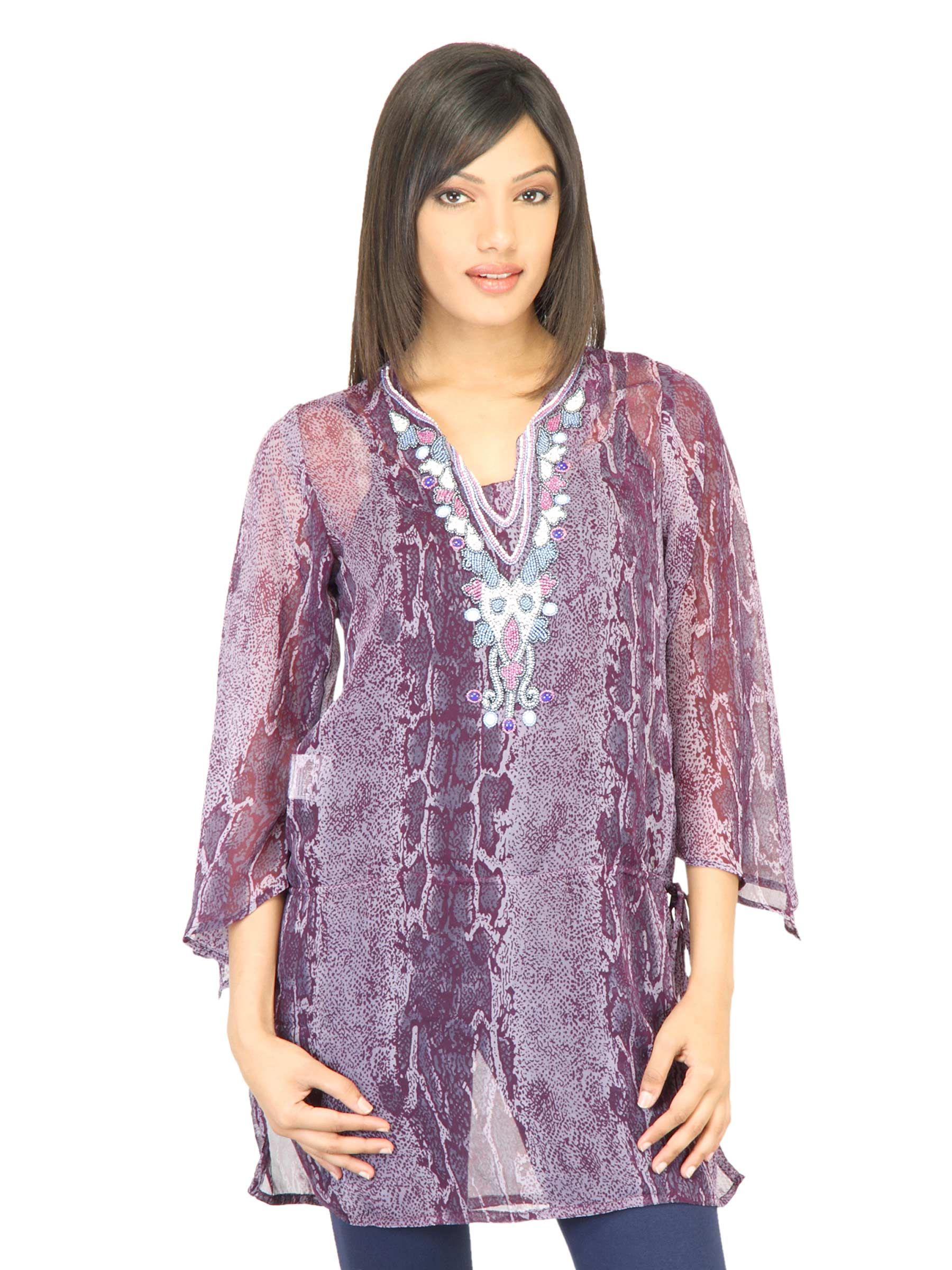 Aneri Women Cleo Purple Kurta