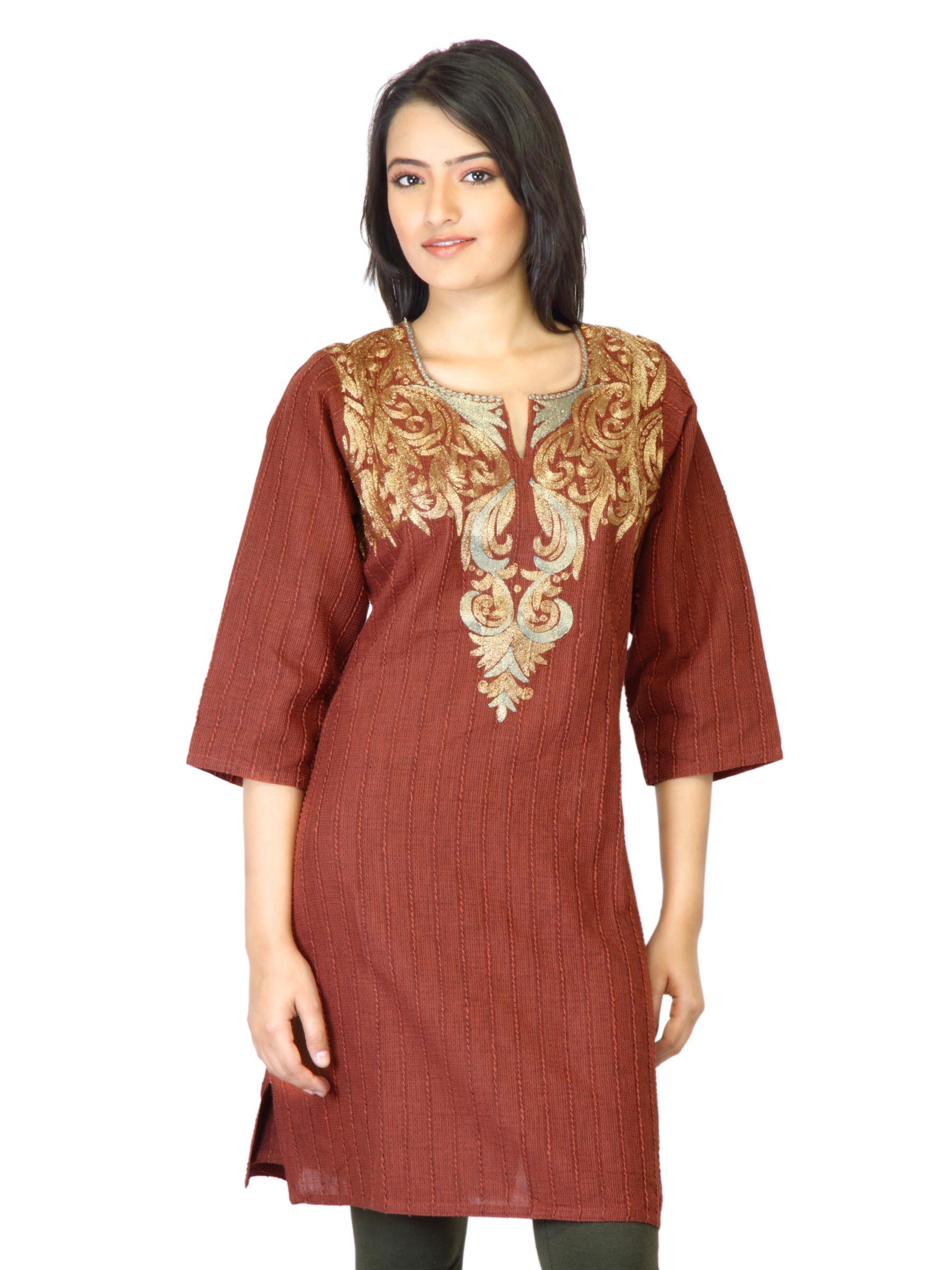 Aneri Women Sahiba Rust Kurta