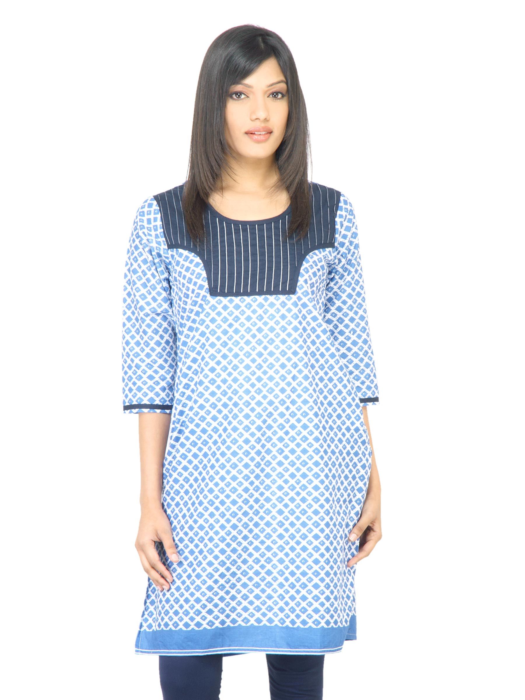 Vishudh Women Blue Printed Kurta