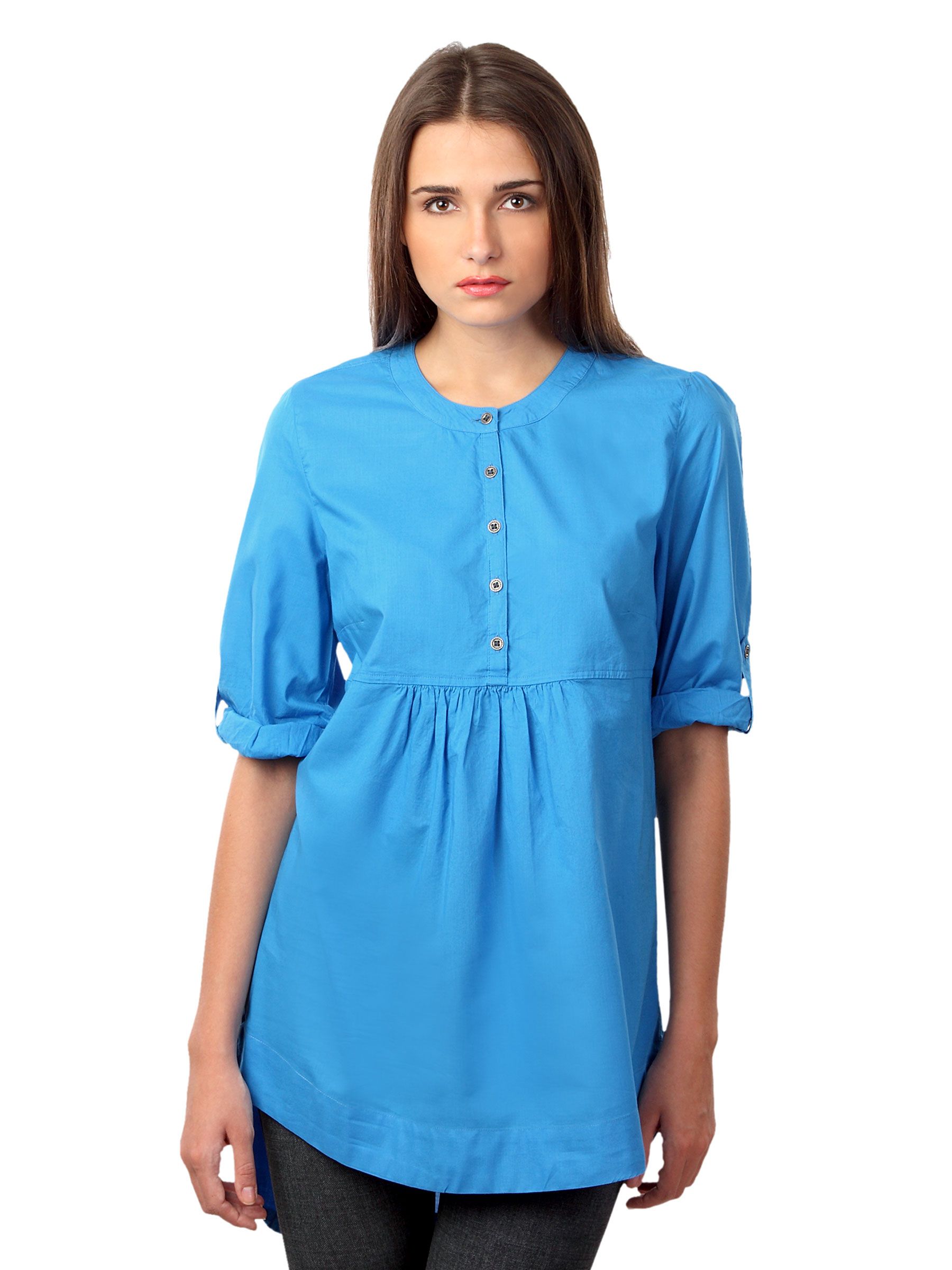 Vero Moda Women Tulle Blue Tunic
