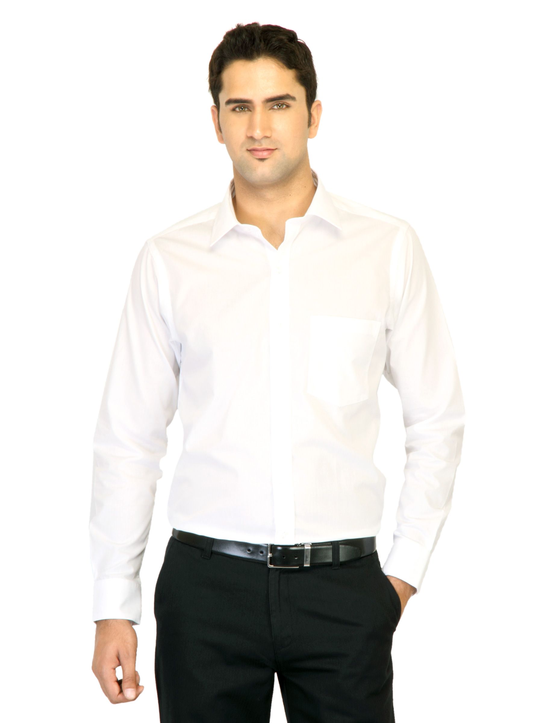 Belmonte Men Solid White Shirts