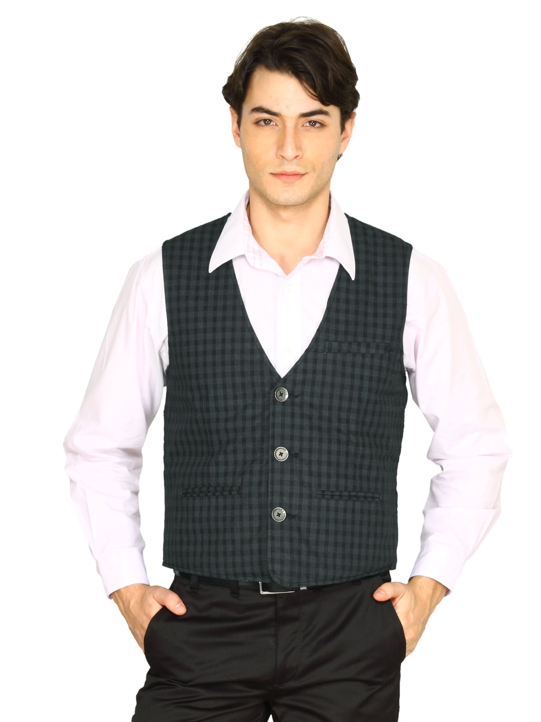 Scullers Men Black Waistcoat