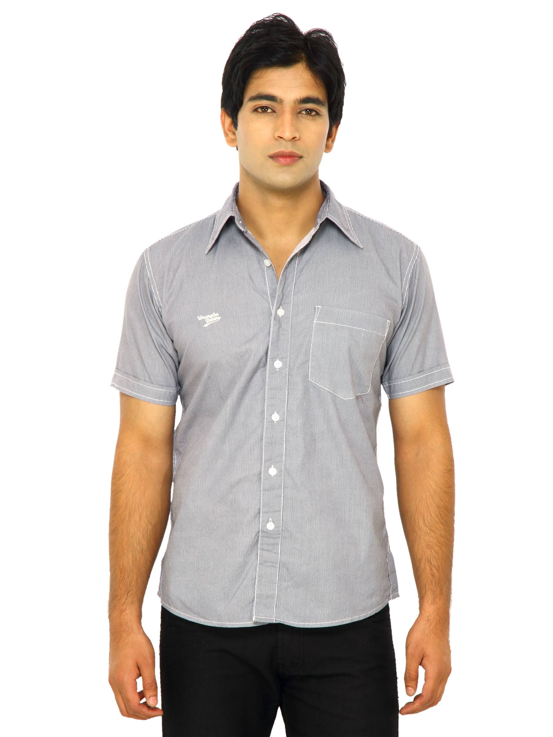 Wrangler Men Stampede Printed Stripe Black Shirts