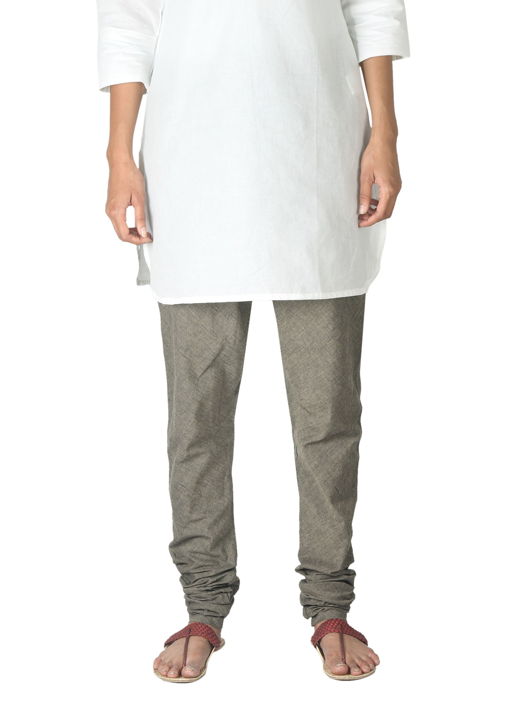 Fabindia Women Grey Mangalgiri Churidar