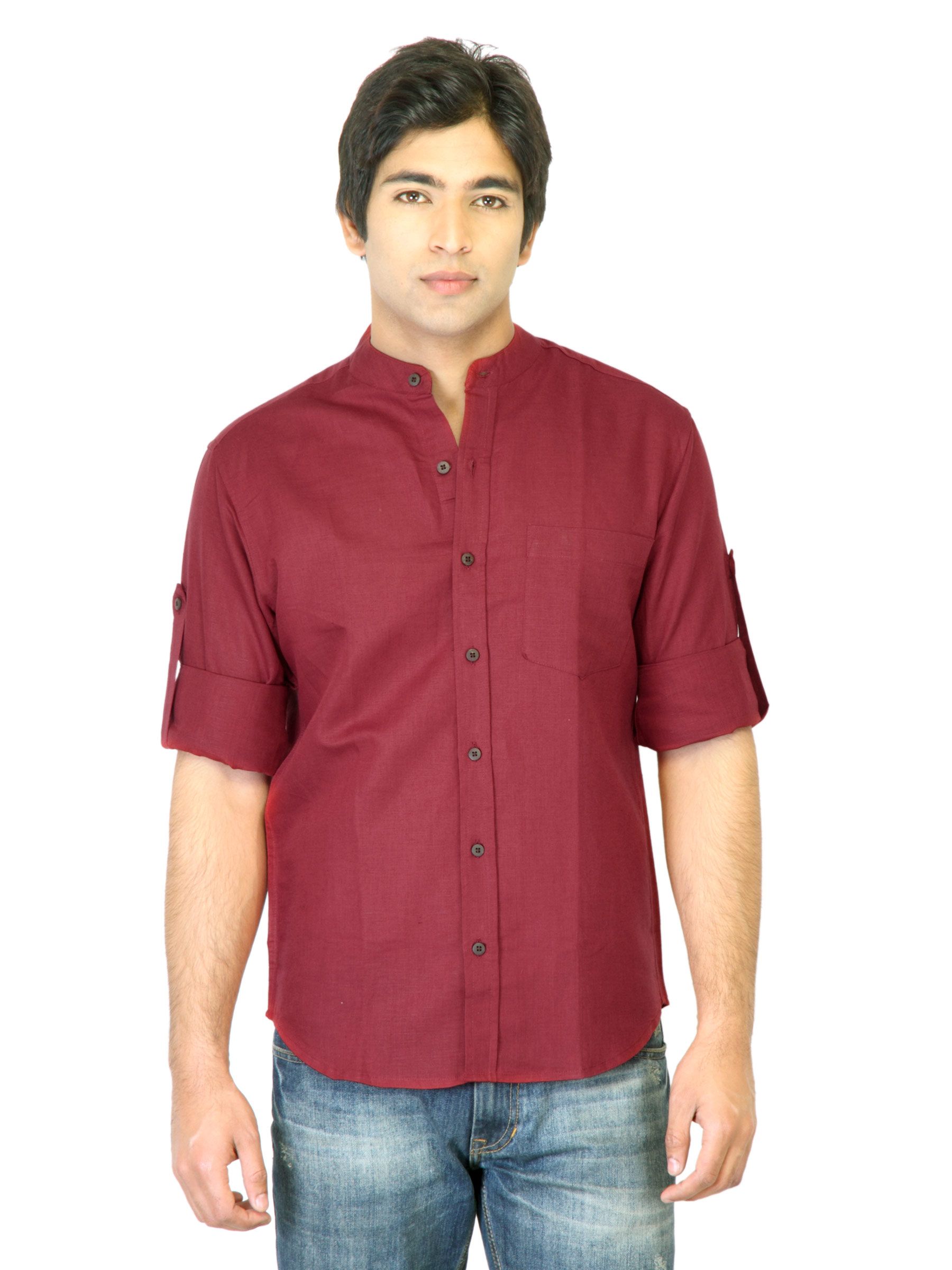 Mother Earth Men Maroon Shirt