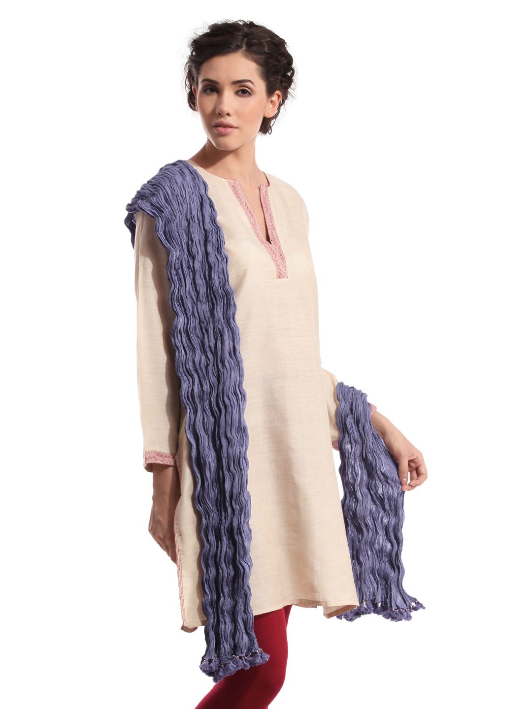 Fabindia Purple Dupatta