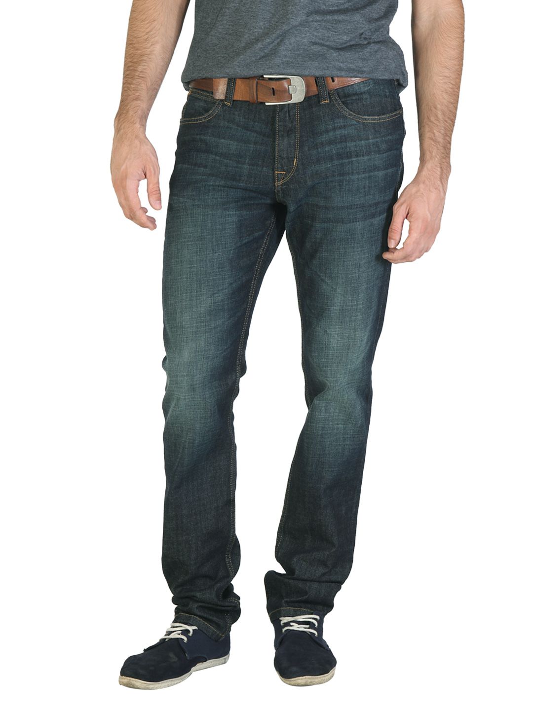 Lee Men Blue Brushed Jeans