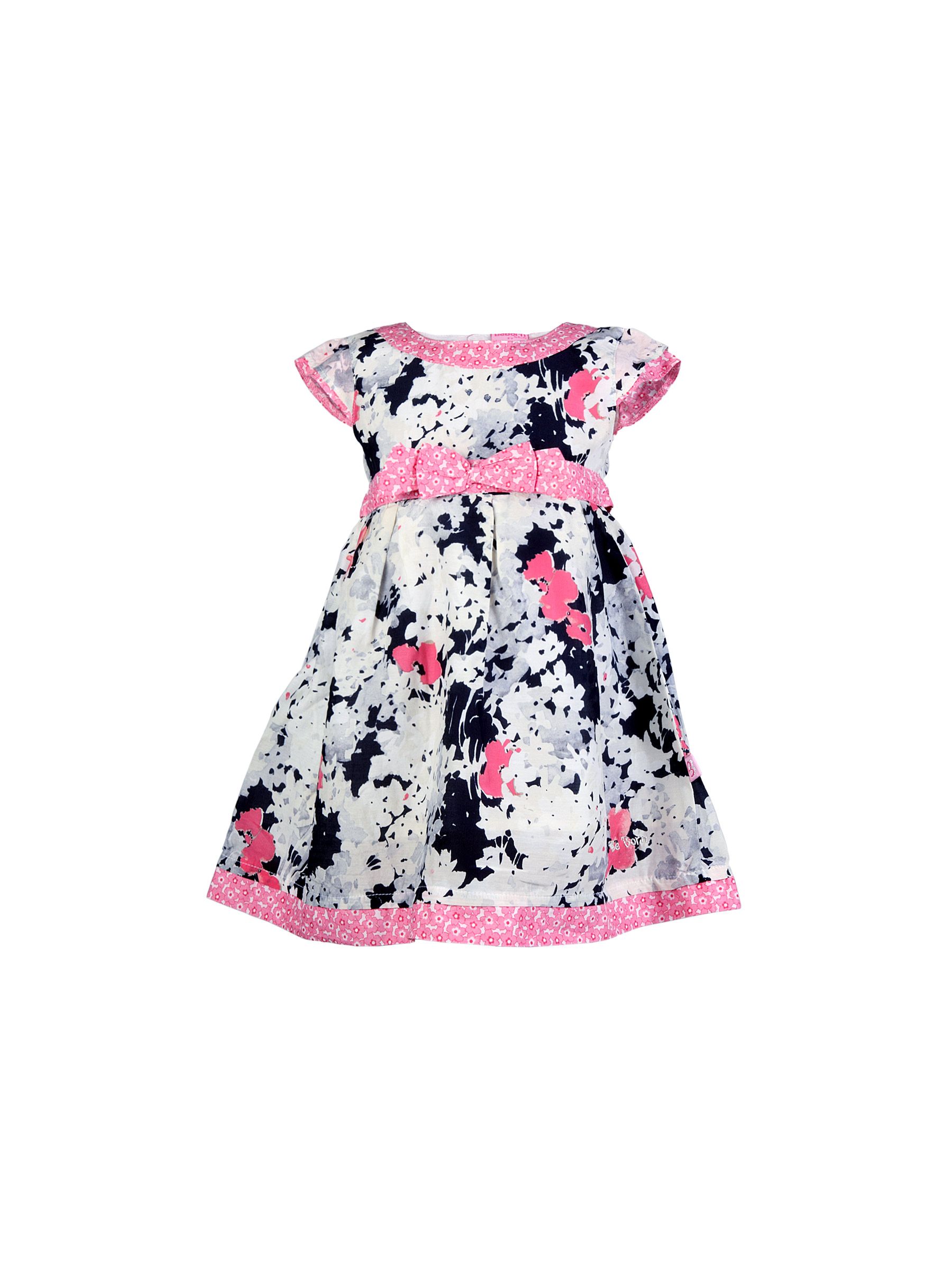 Doodle Kids Girl Printed Off White Dress