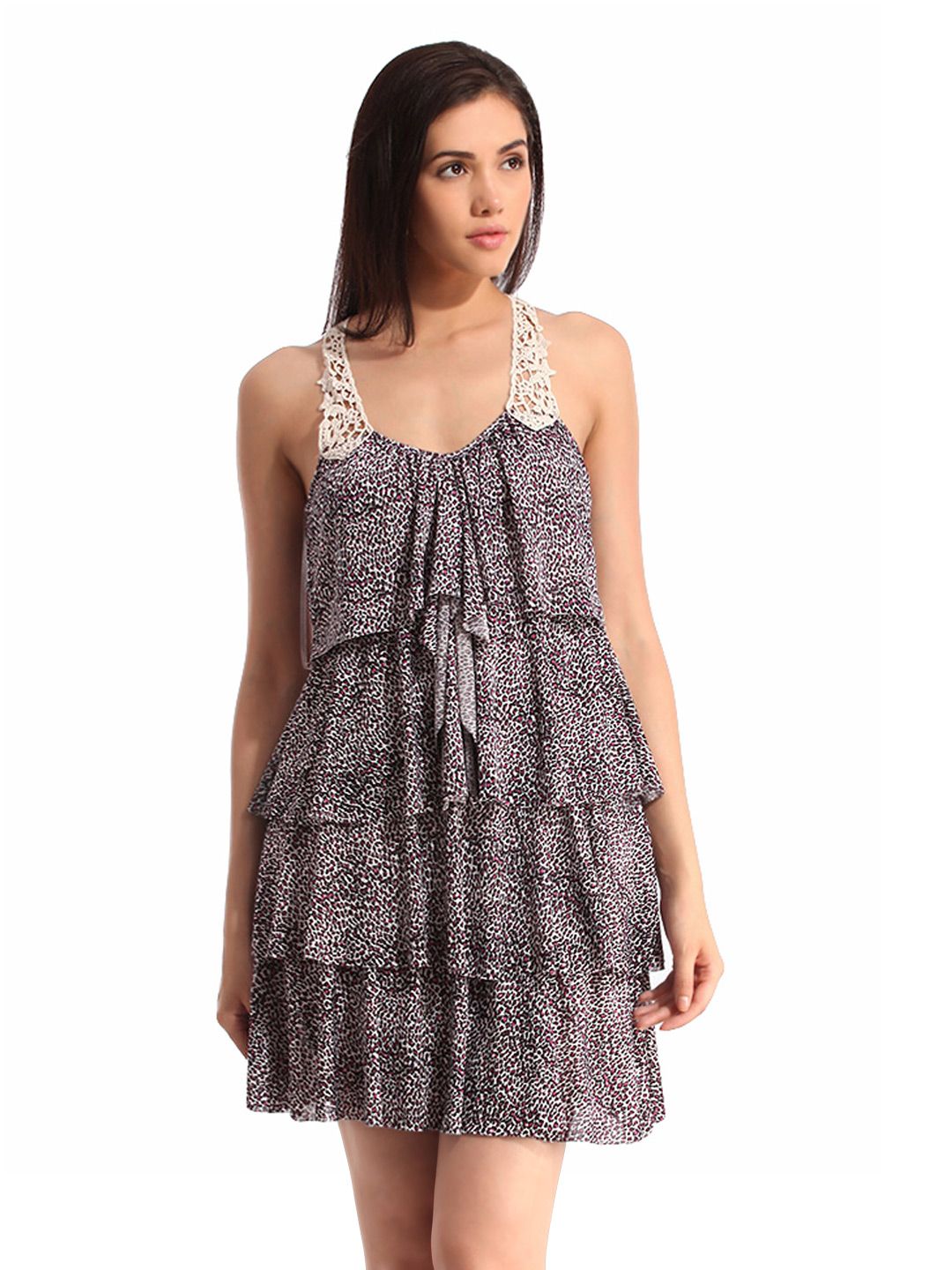 Tonga Women Printed Black Dress