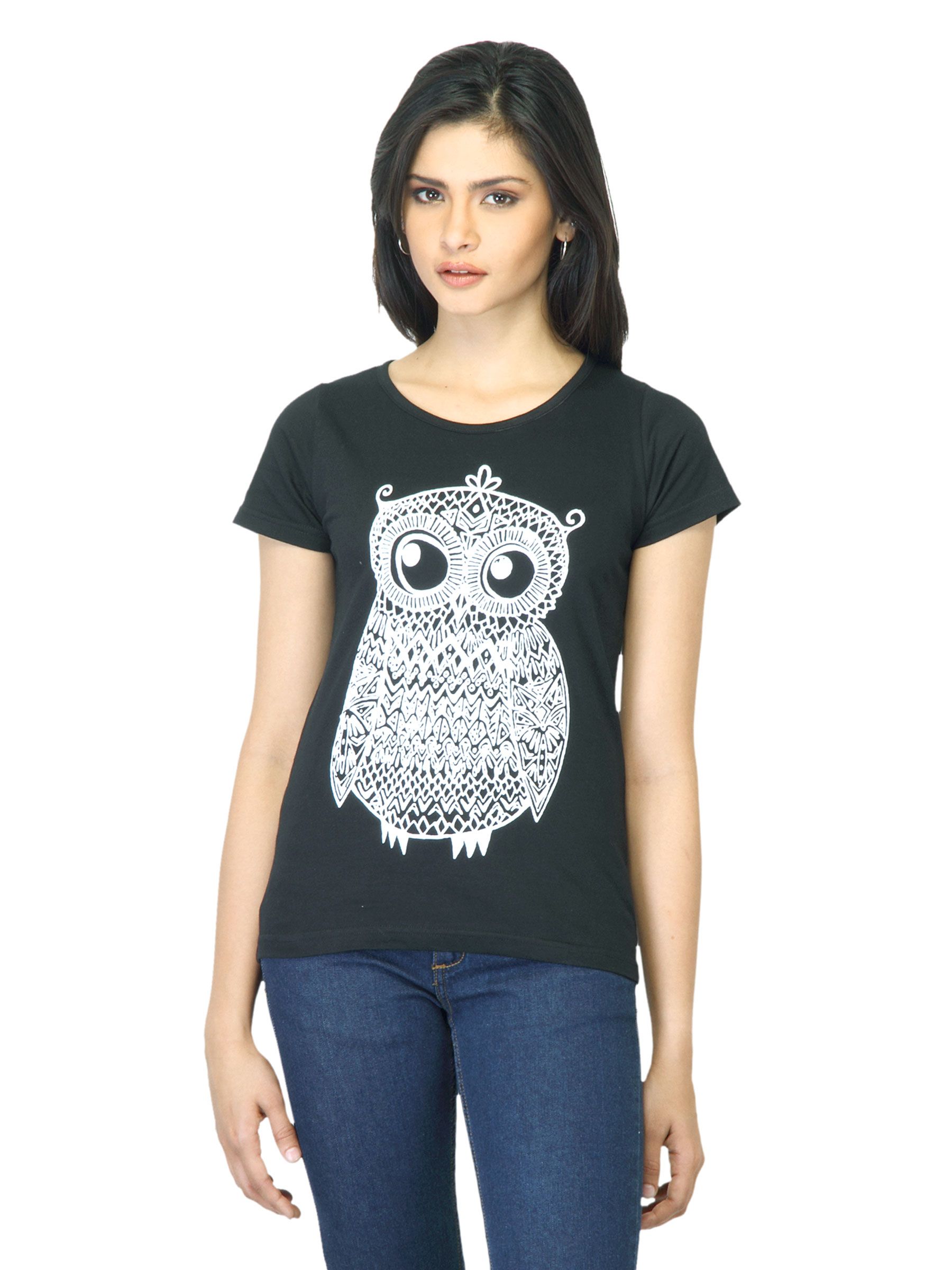 Jealous 21 Women Black Printed T-shirt