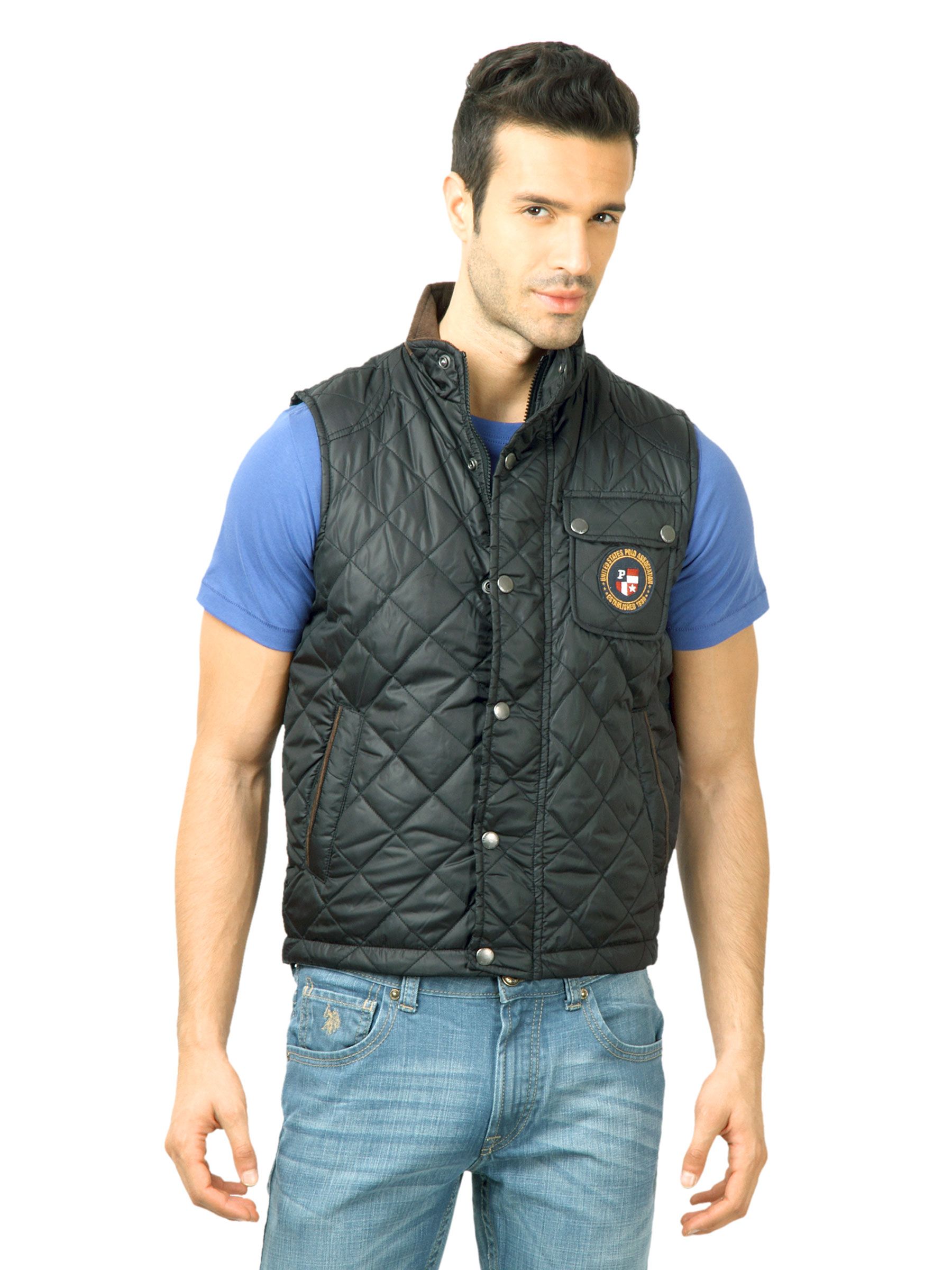 U.S. Polo Assn. Men Solid Black Jackets