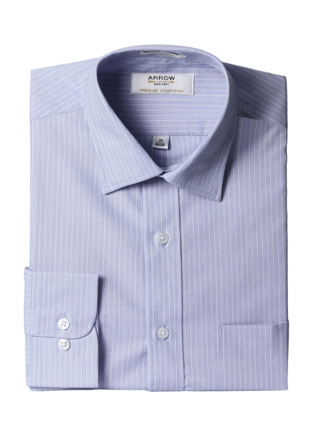 Arrow Men Blue Striped Shirt