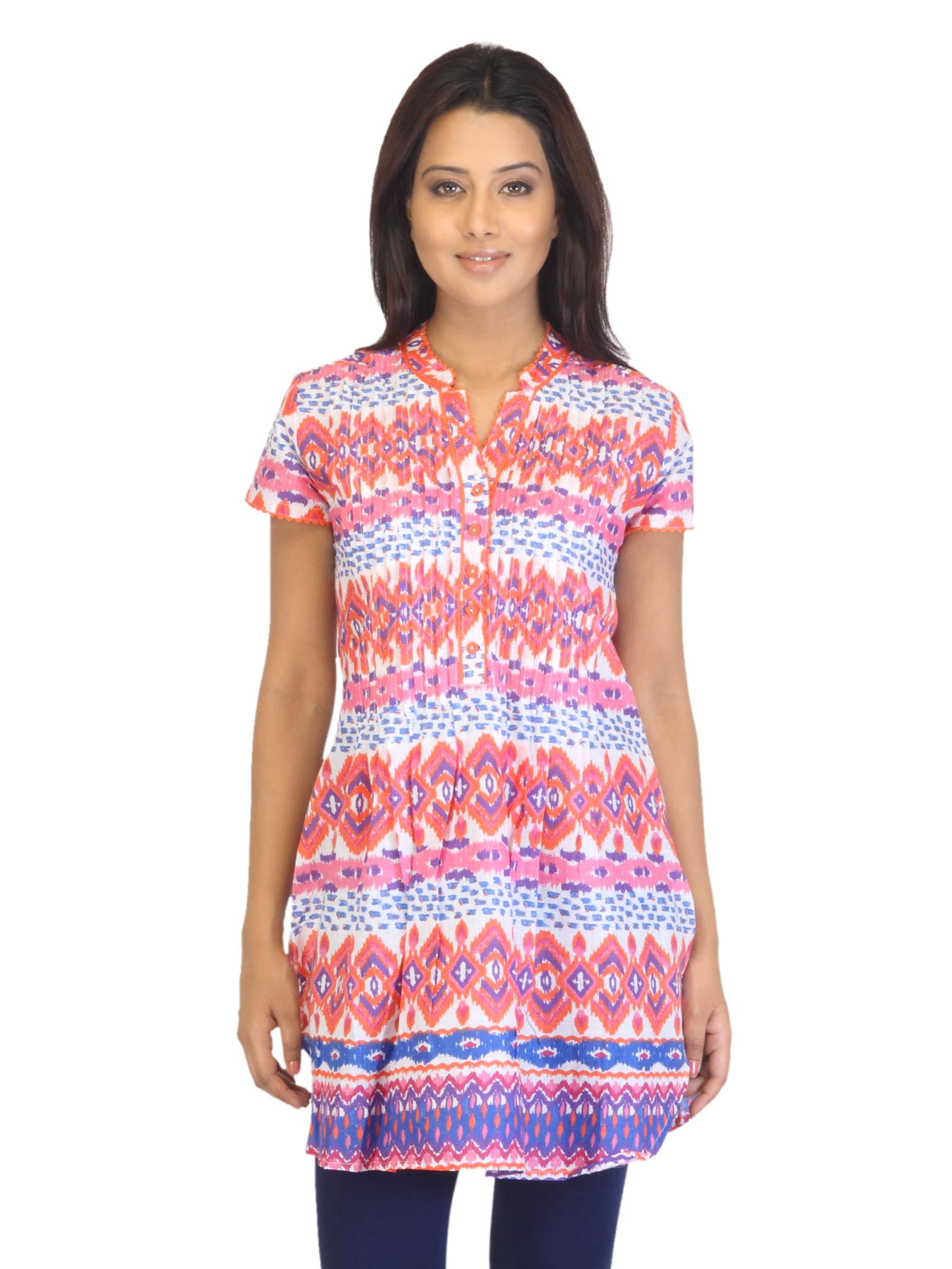 BIBA Women Printed Pink Kurta