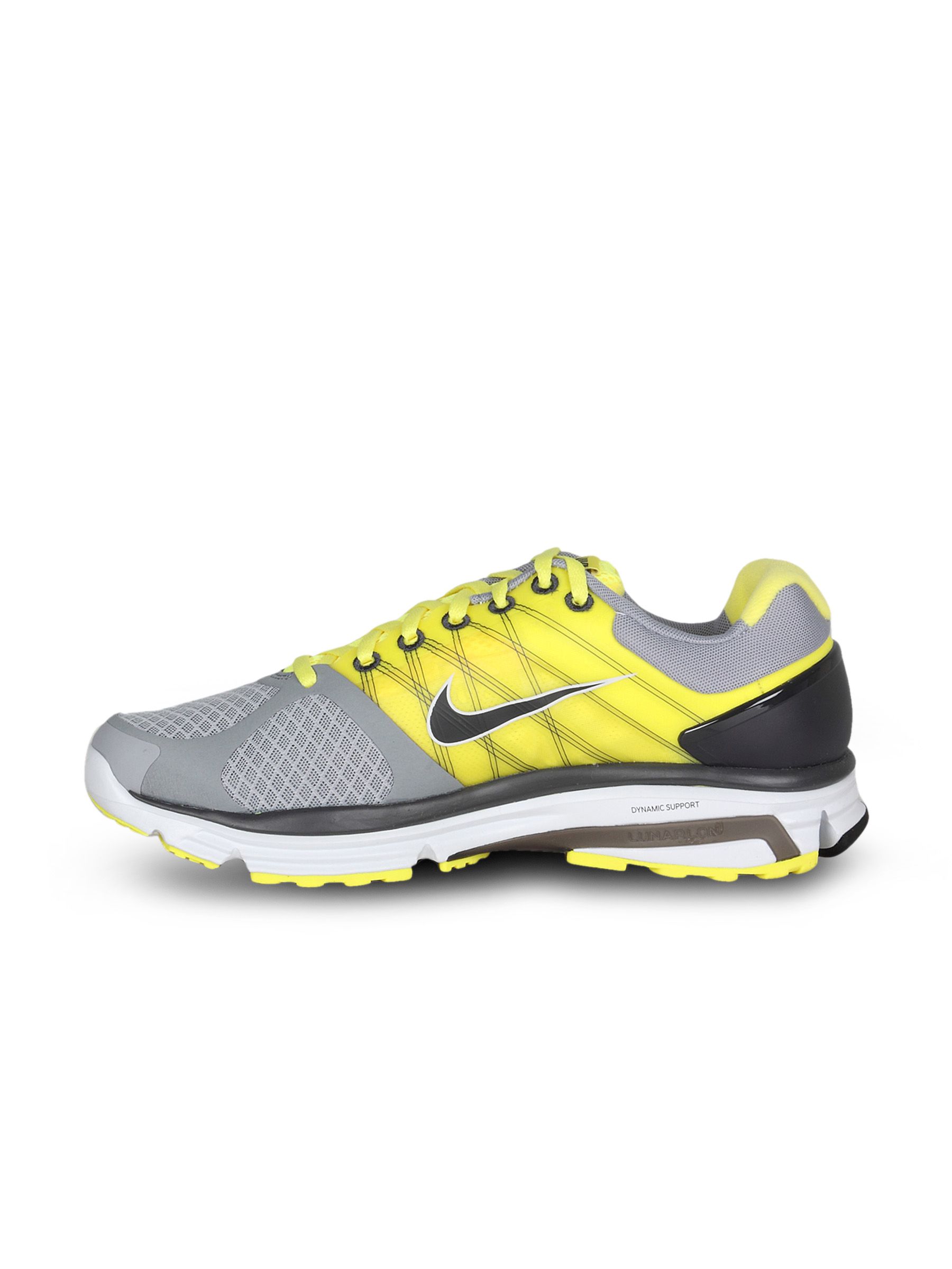 NIKE LUNARGLIDE＋2 Buy Nike Men's Lunarglide 2 Grey Yellow Shoe - Sports Shoes for