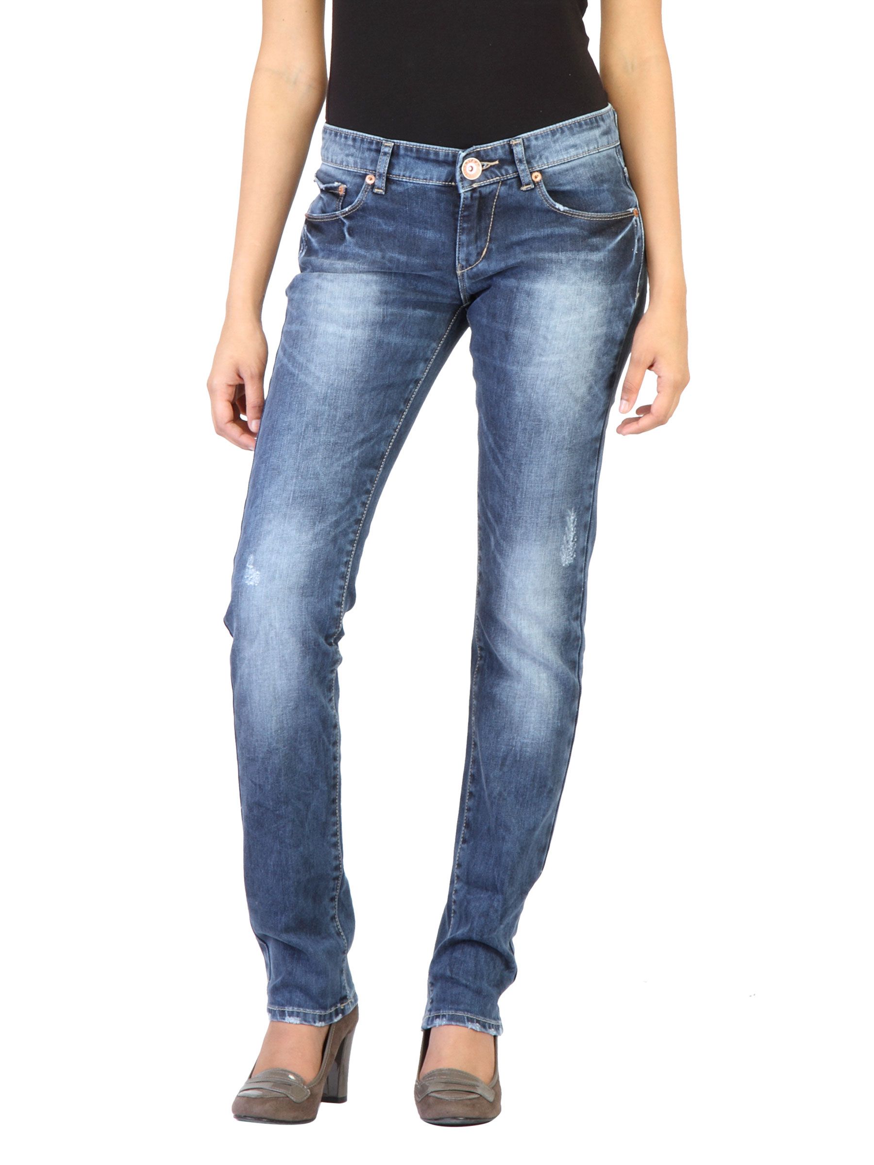 Spykar Women Washed Blue Jeans