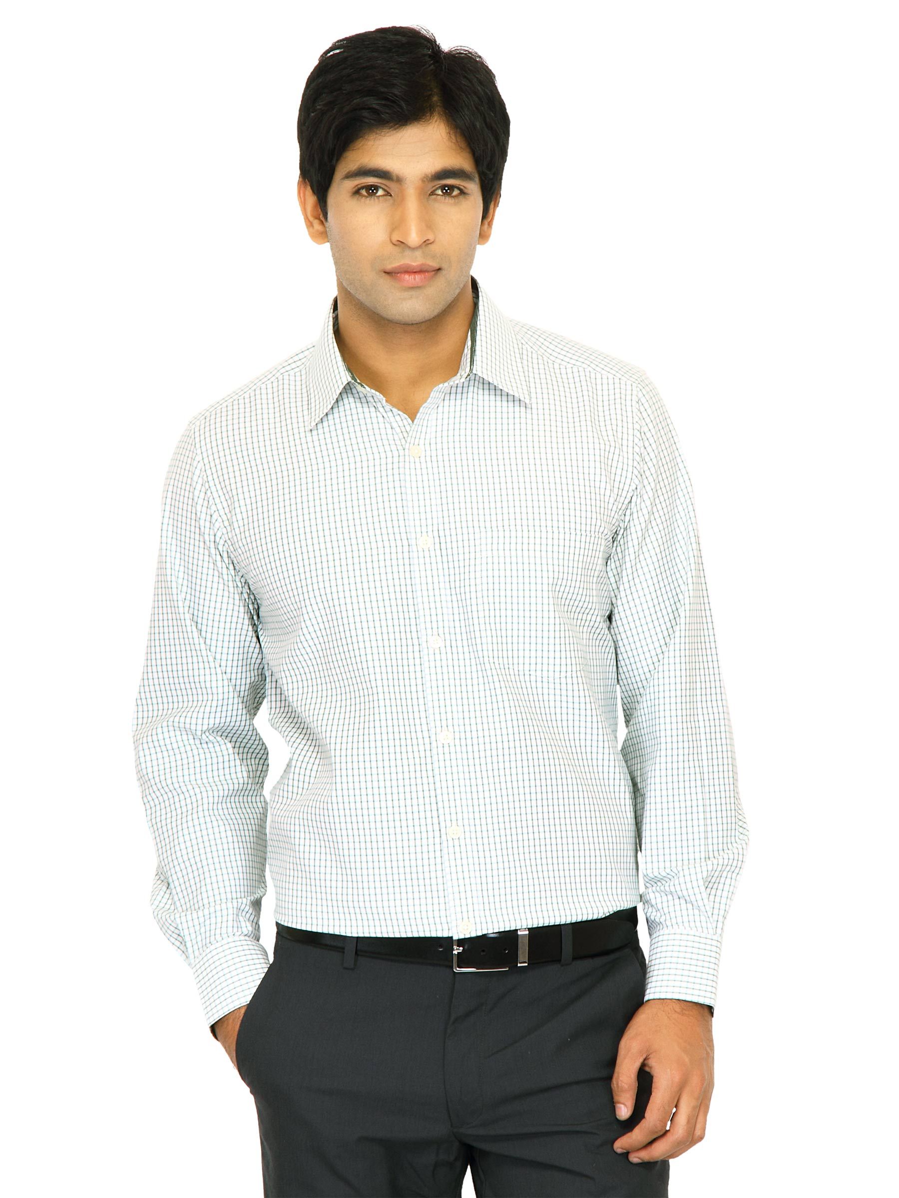 Indigo Nation Men Check White Shirts
