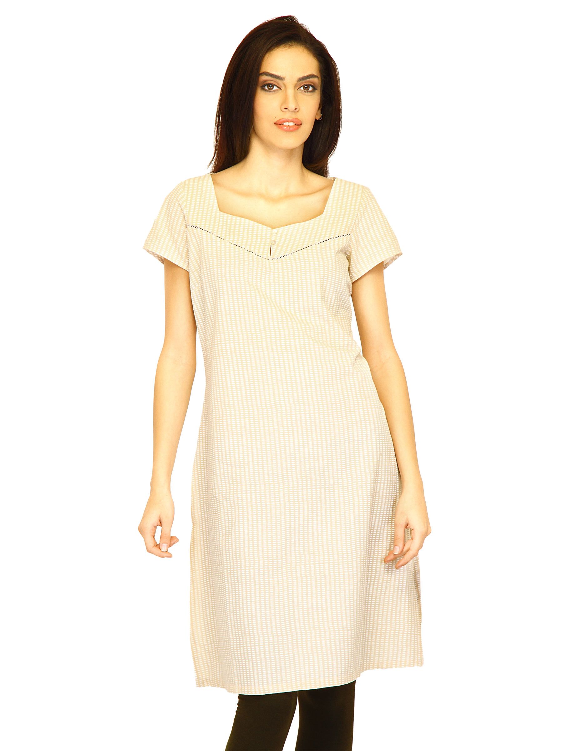W Women Printed Cream Kurtas