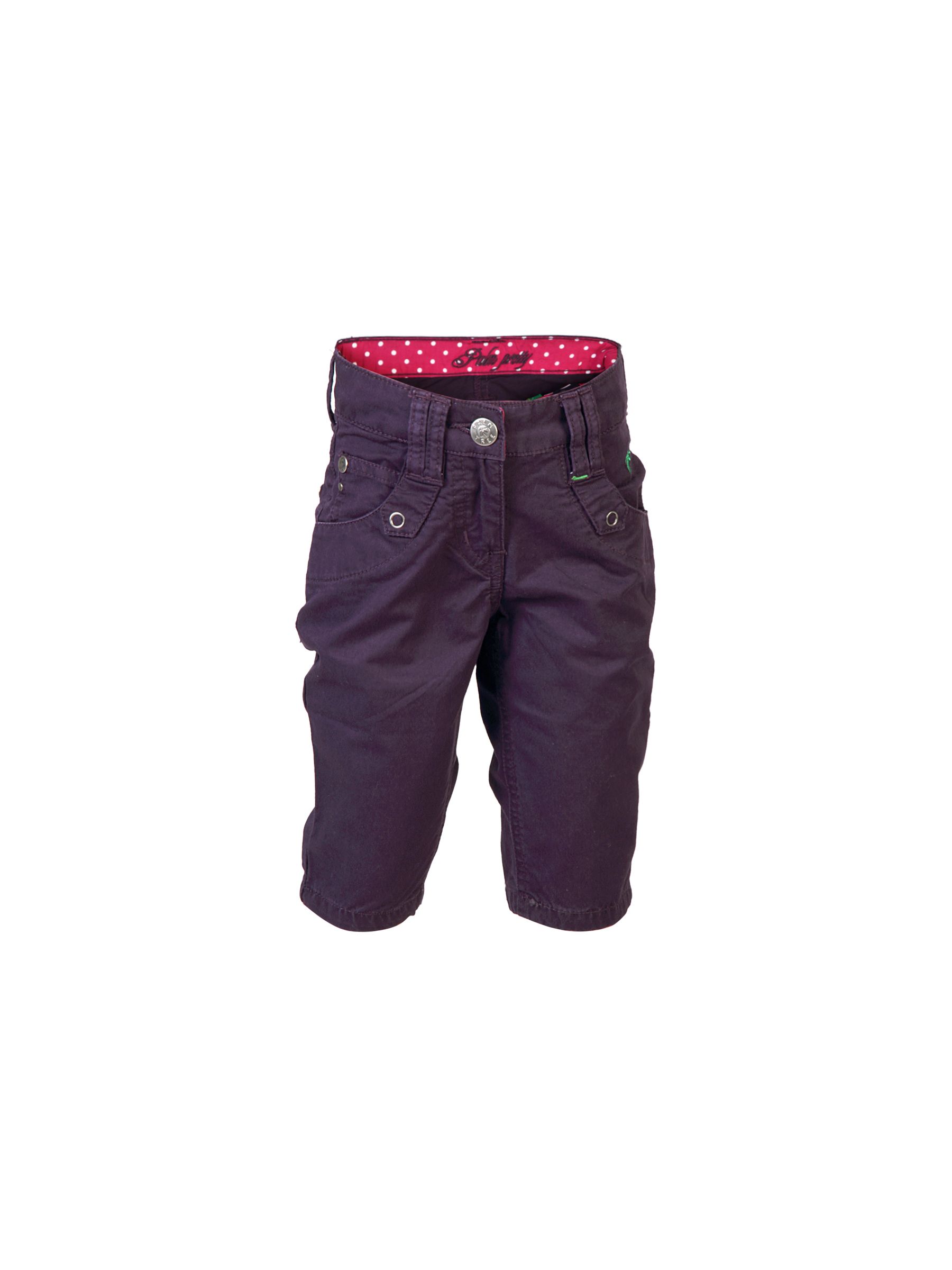 Palm Tree Kids Girls Solid Purple Capris