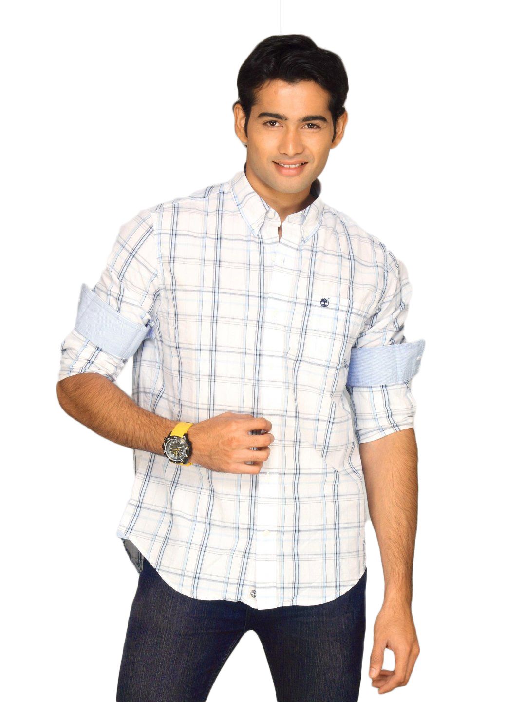 Timberland Men Claremont Plaid Blue Shirt