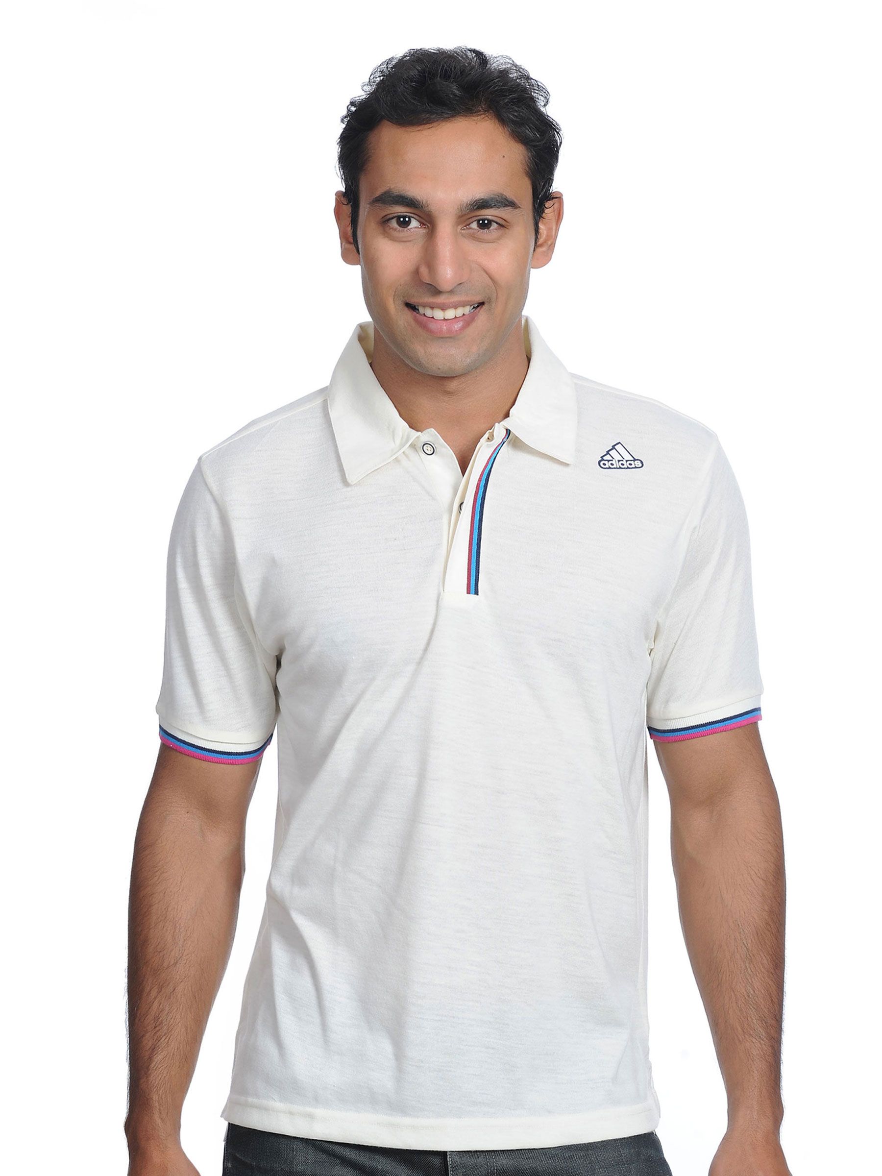 ADIDAS Mens Classic White Polo T-shirt
