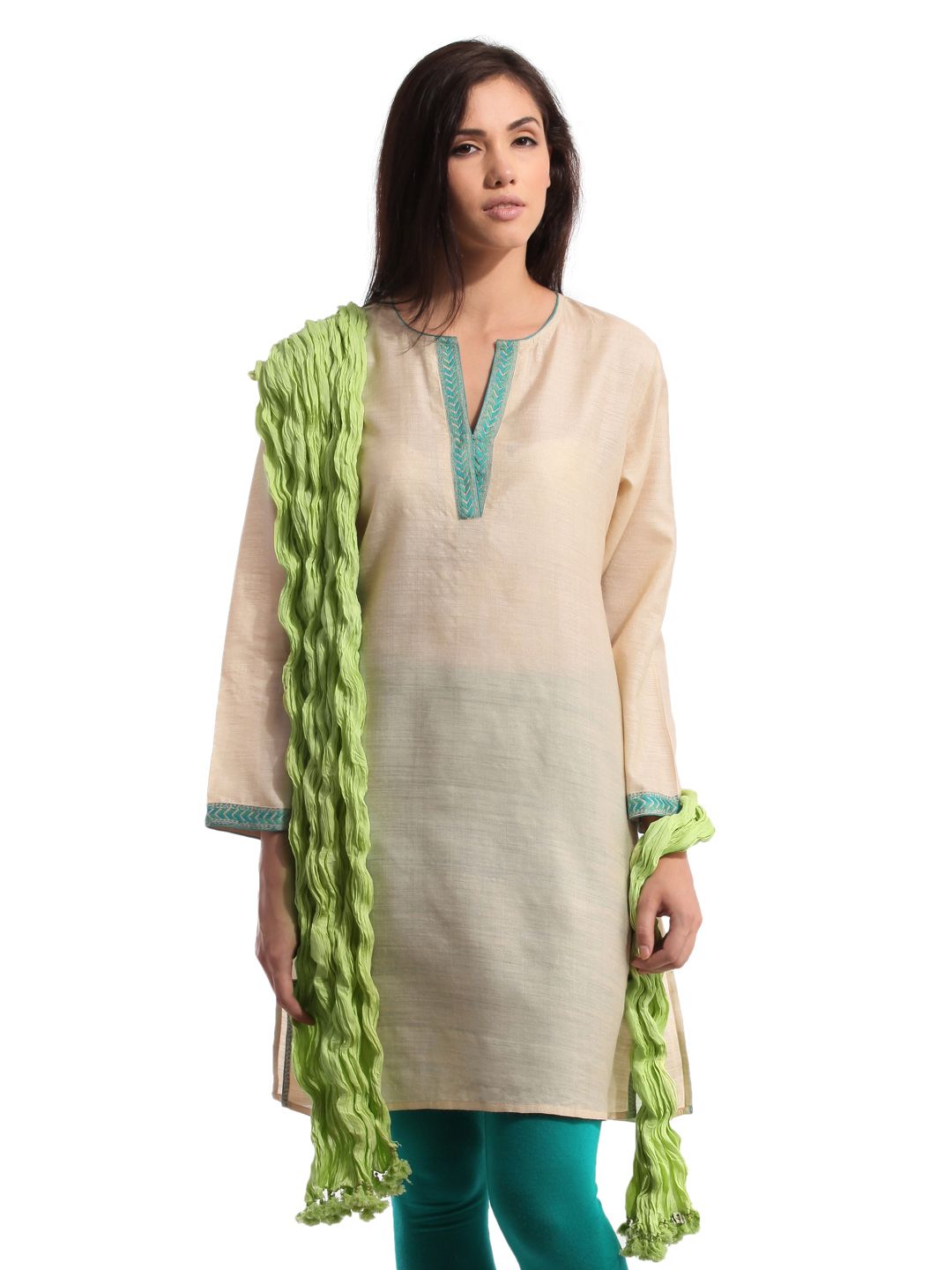 Fabindia Green Dupatta