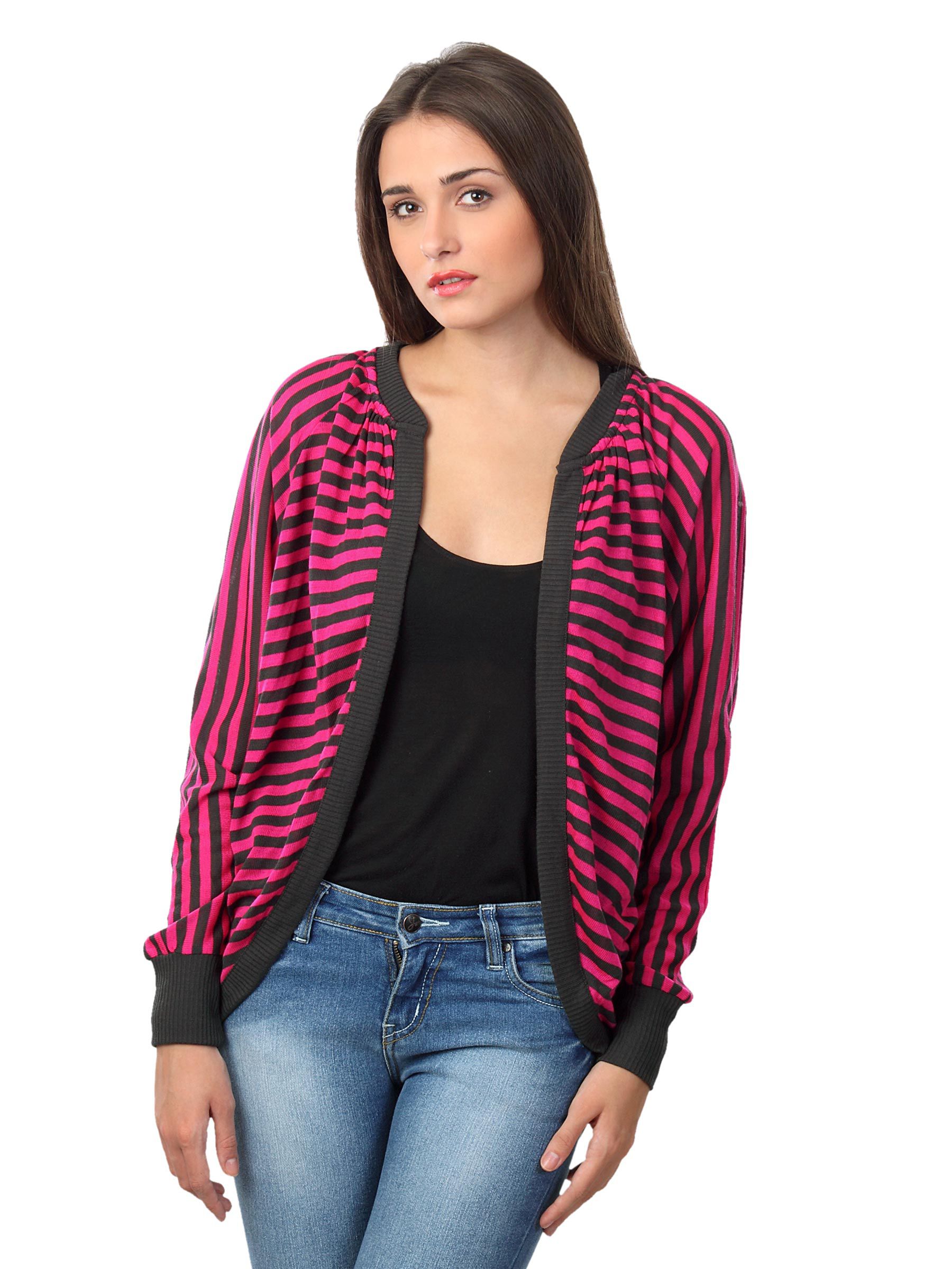 ONLY Women Magenta & Grey Sweater