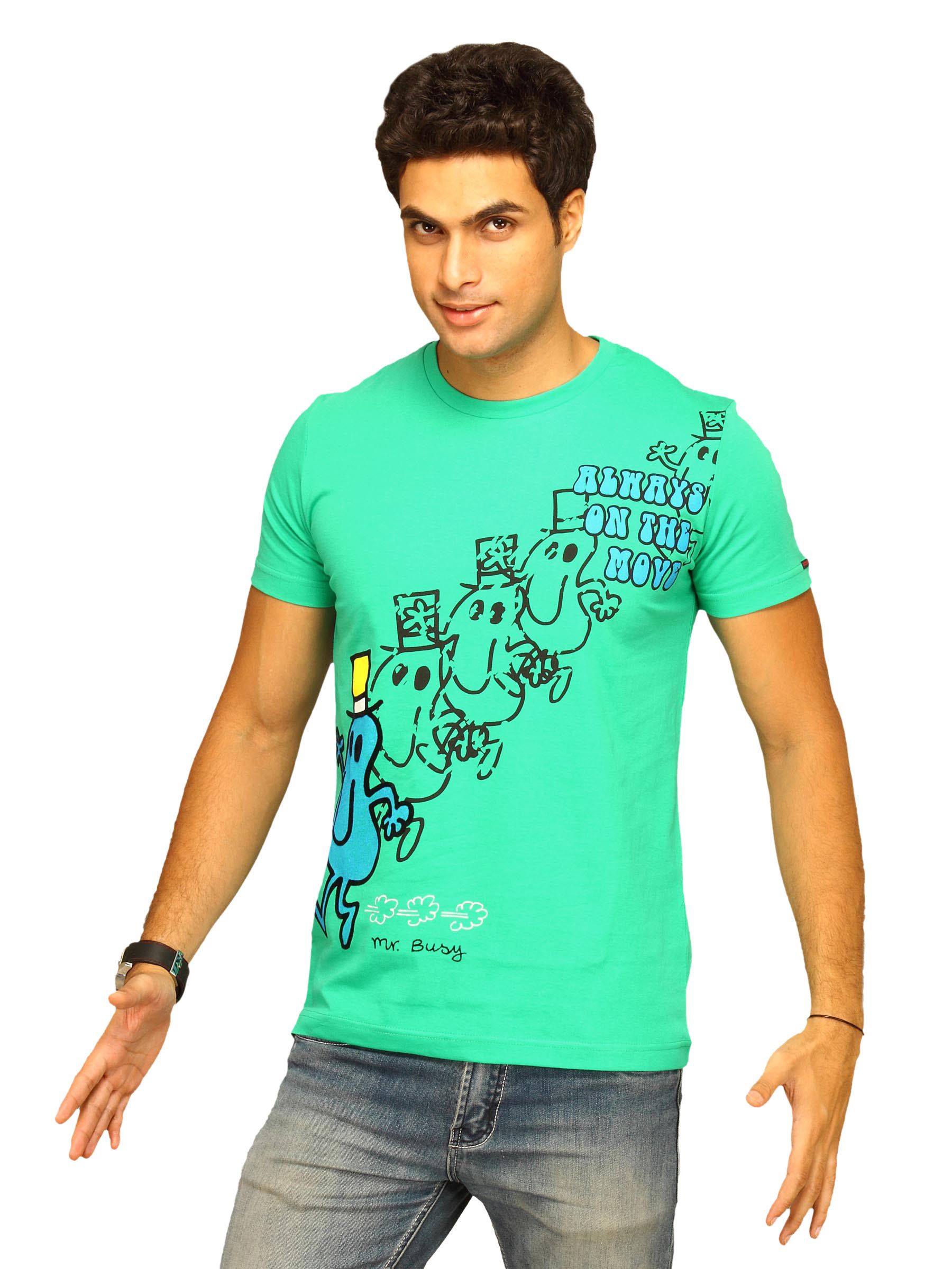 Mr.Men Men's Always On The Move Green T-shirt