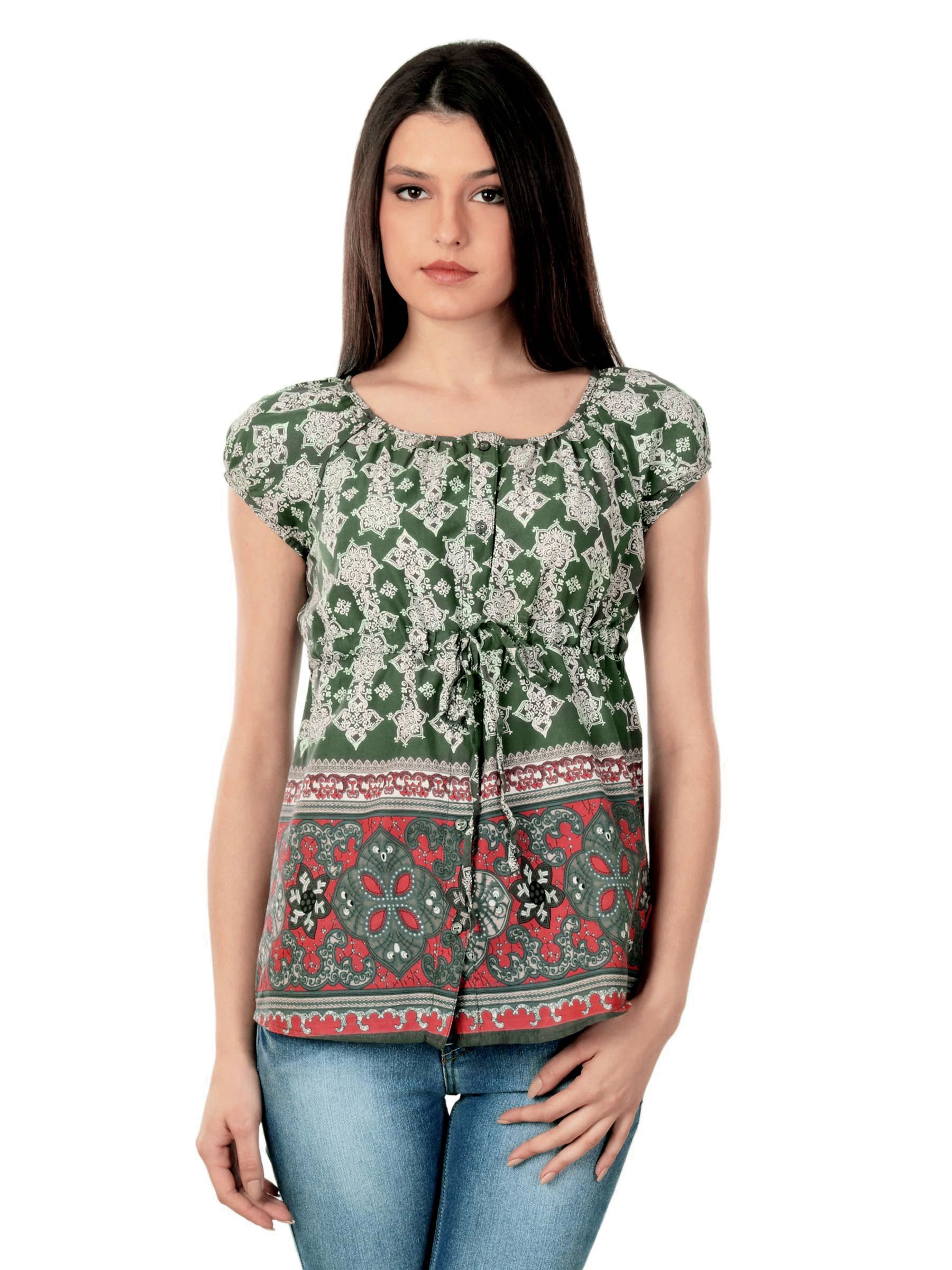 Lee Women Grey Printed Shirt