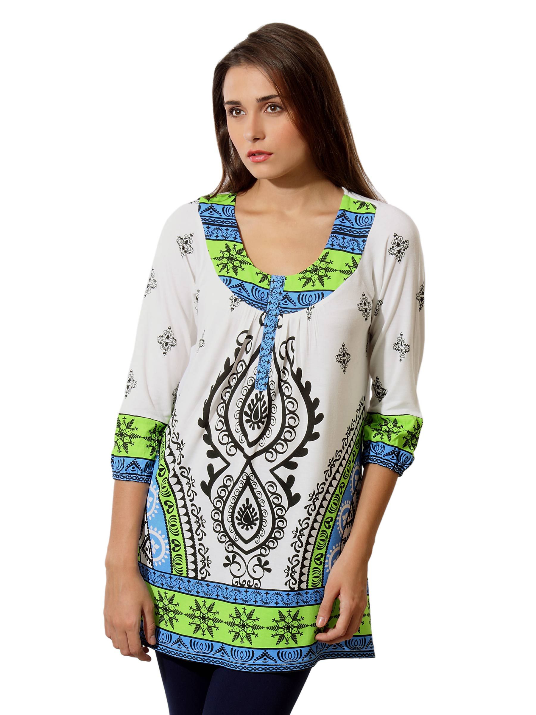 Global Desi Women White Tunic