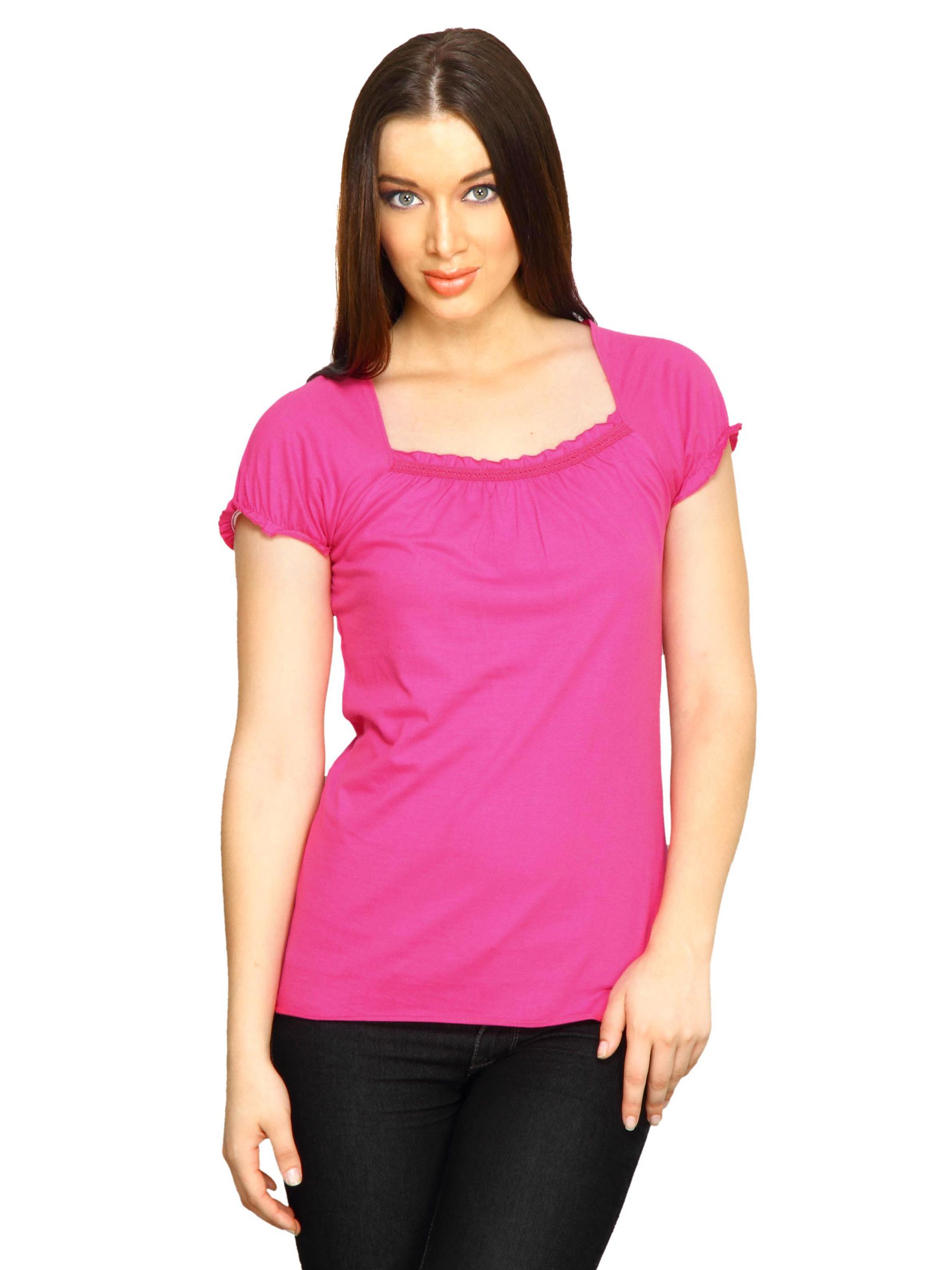 Jealous 21 Women Jealous Caley Pink Top Pink Tops