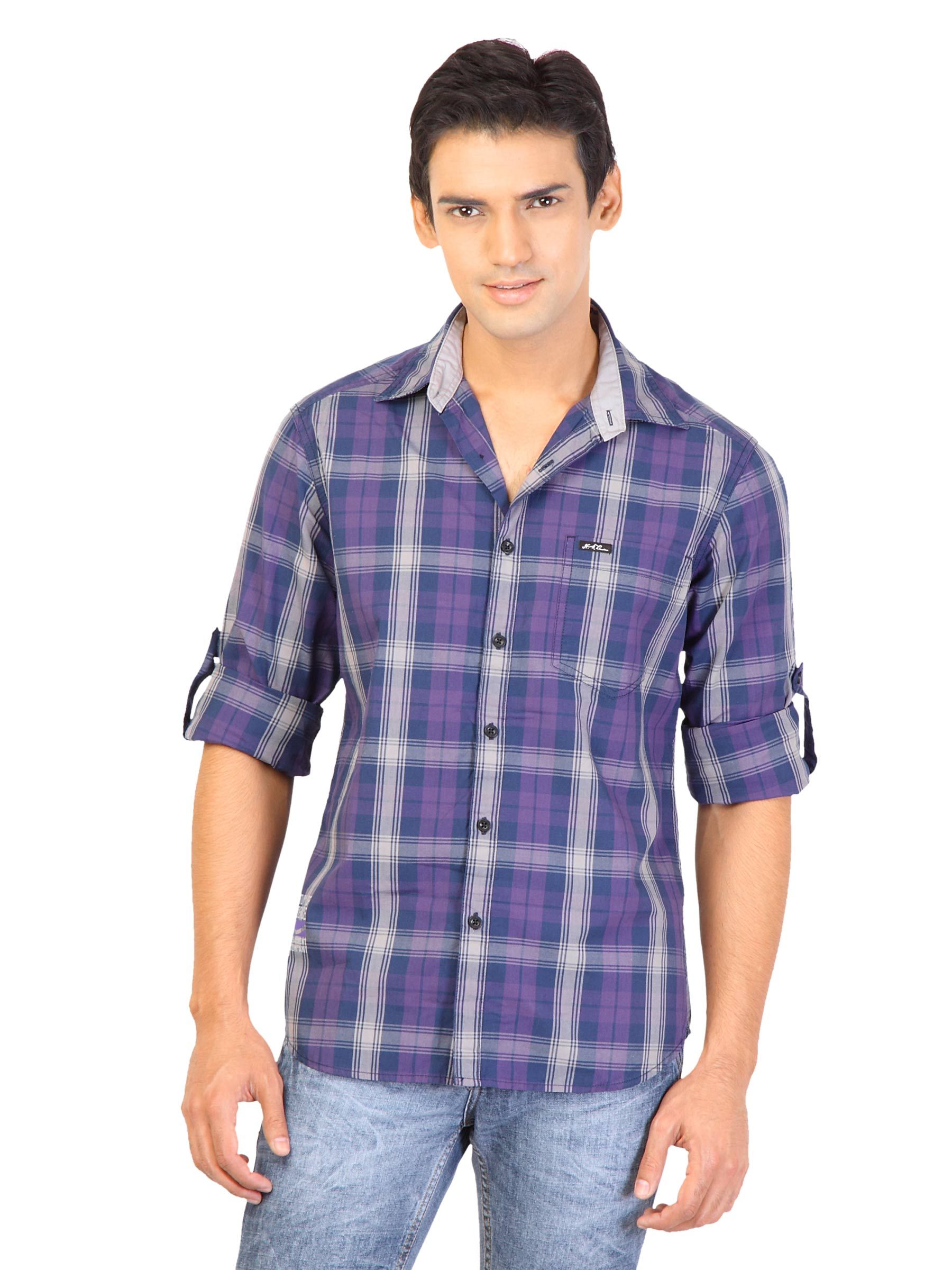 Lee Men Check Purple Shirts