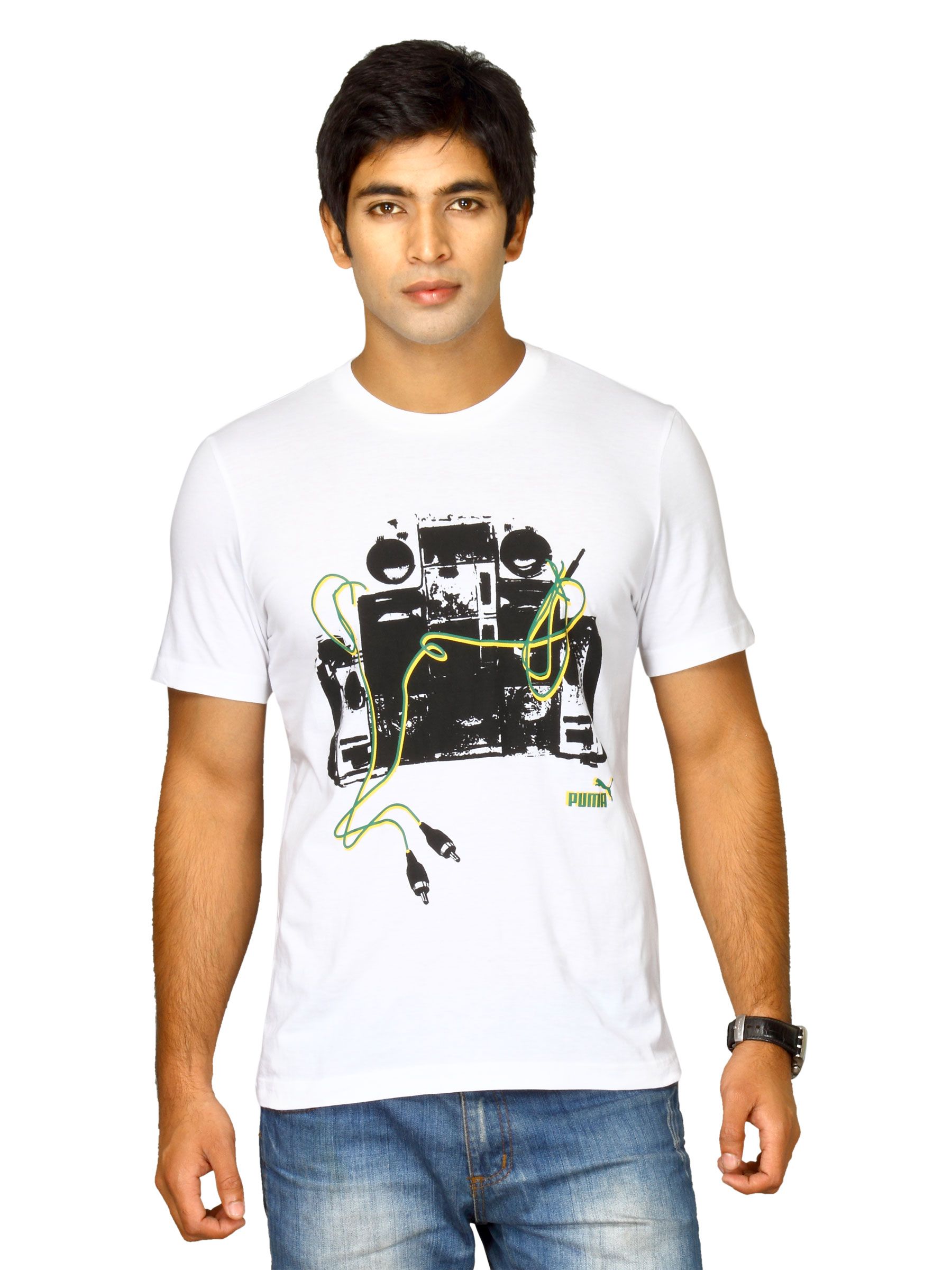 Puma Men's Riddim White Black T-shirt