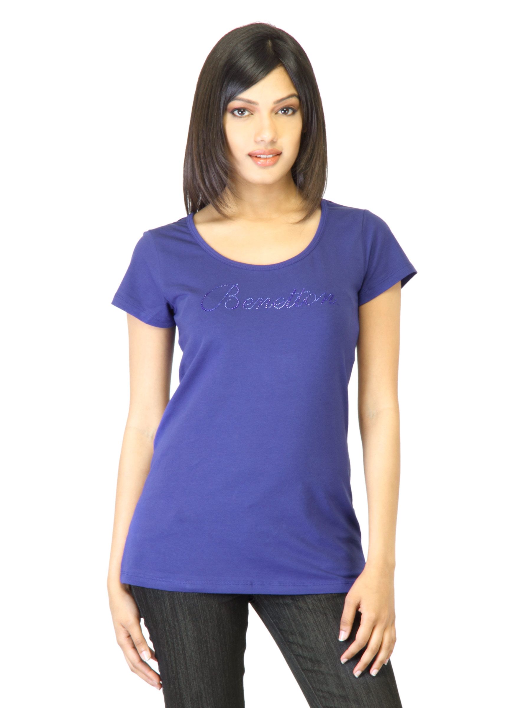 United Colors of Benetton Women Blue T-shirt