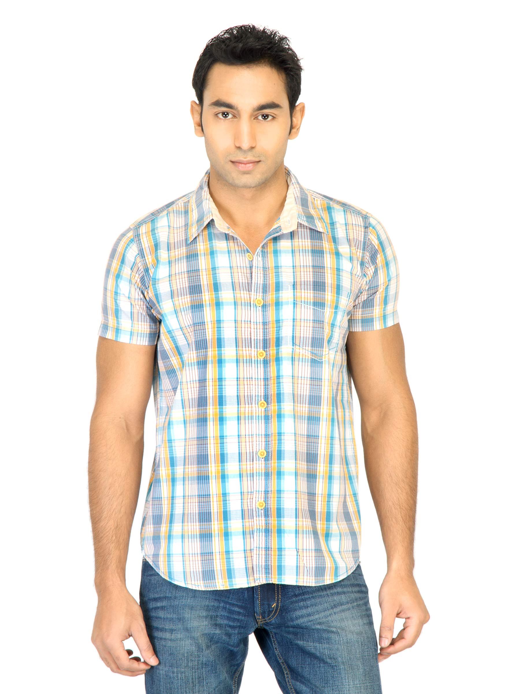 Highlander Men Check Blue Shirt