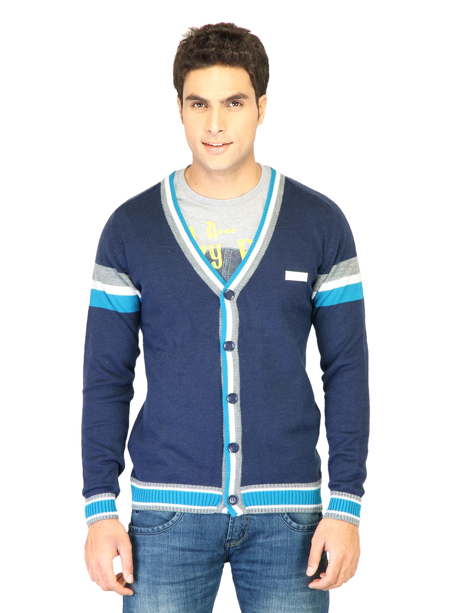 ADIDAS Men Stadium Fz Po Blue Sweaters