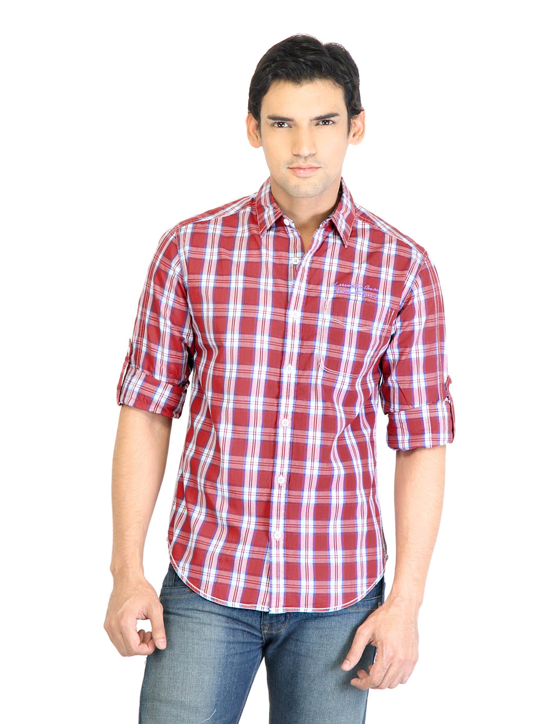 Locomotive Men Check Red Shirt