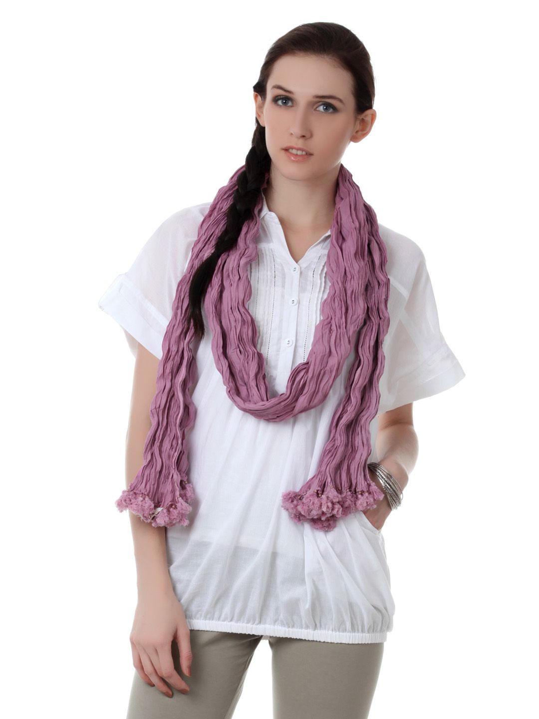 Fabindia Women Lavender Dupatta