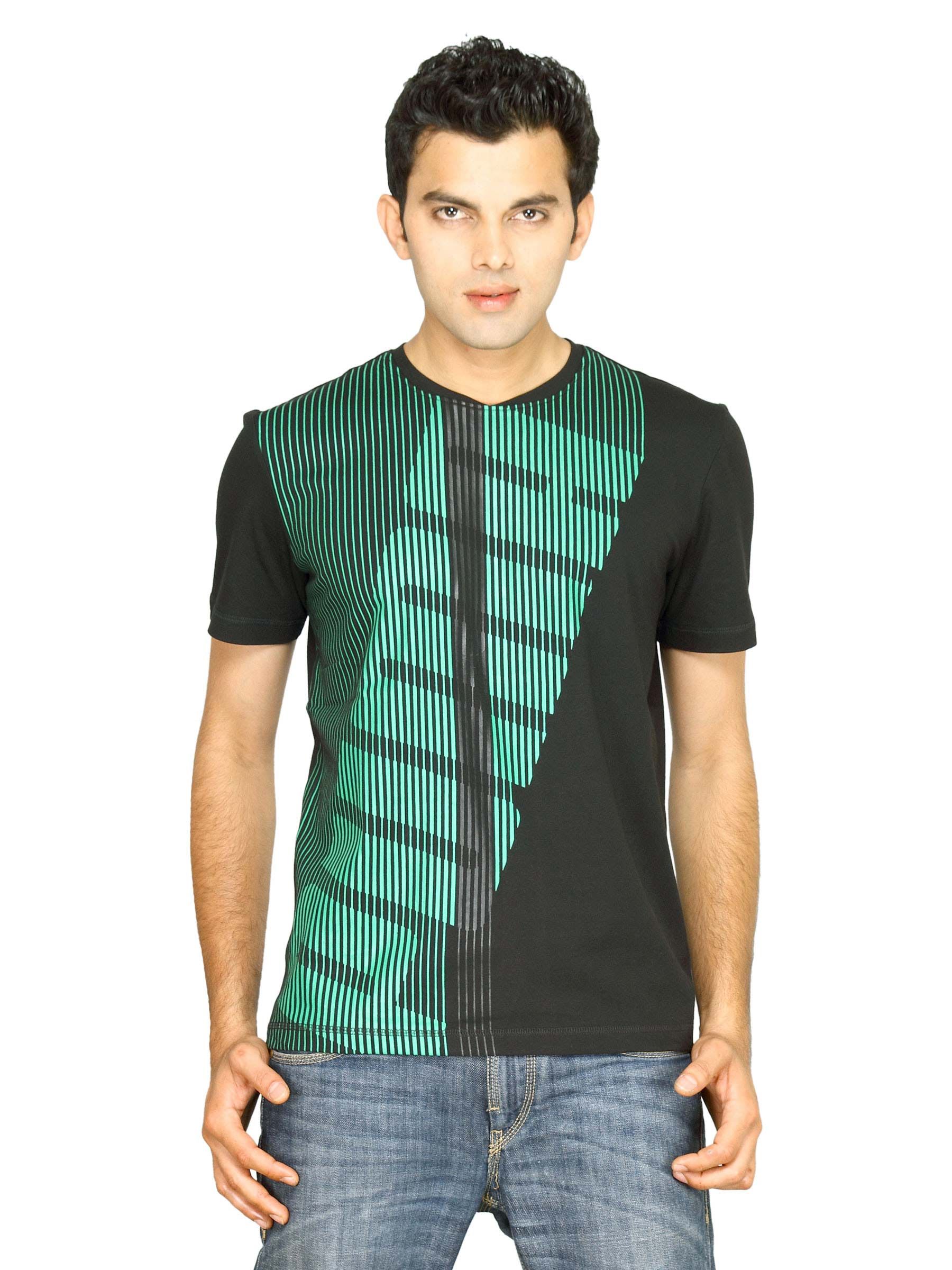 Puma Men's Tech Graphic Black Green T-shirt