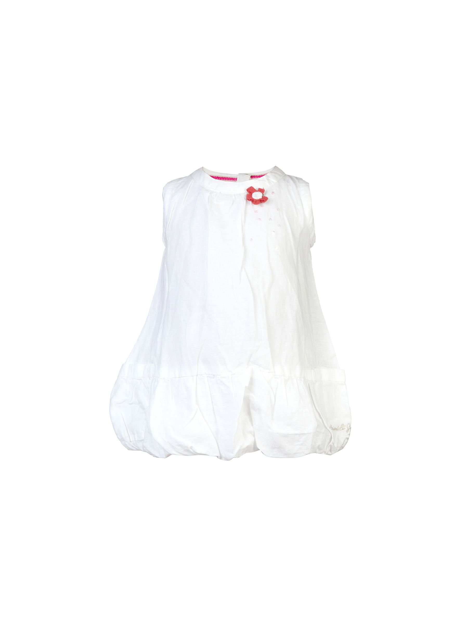 Gini and Jony Kids Girls Solid White Dresses