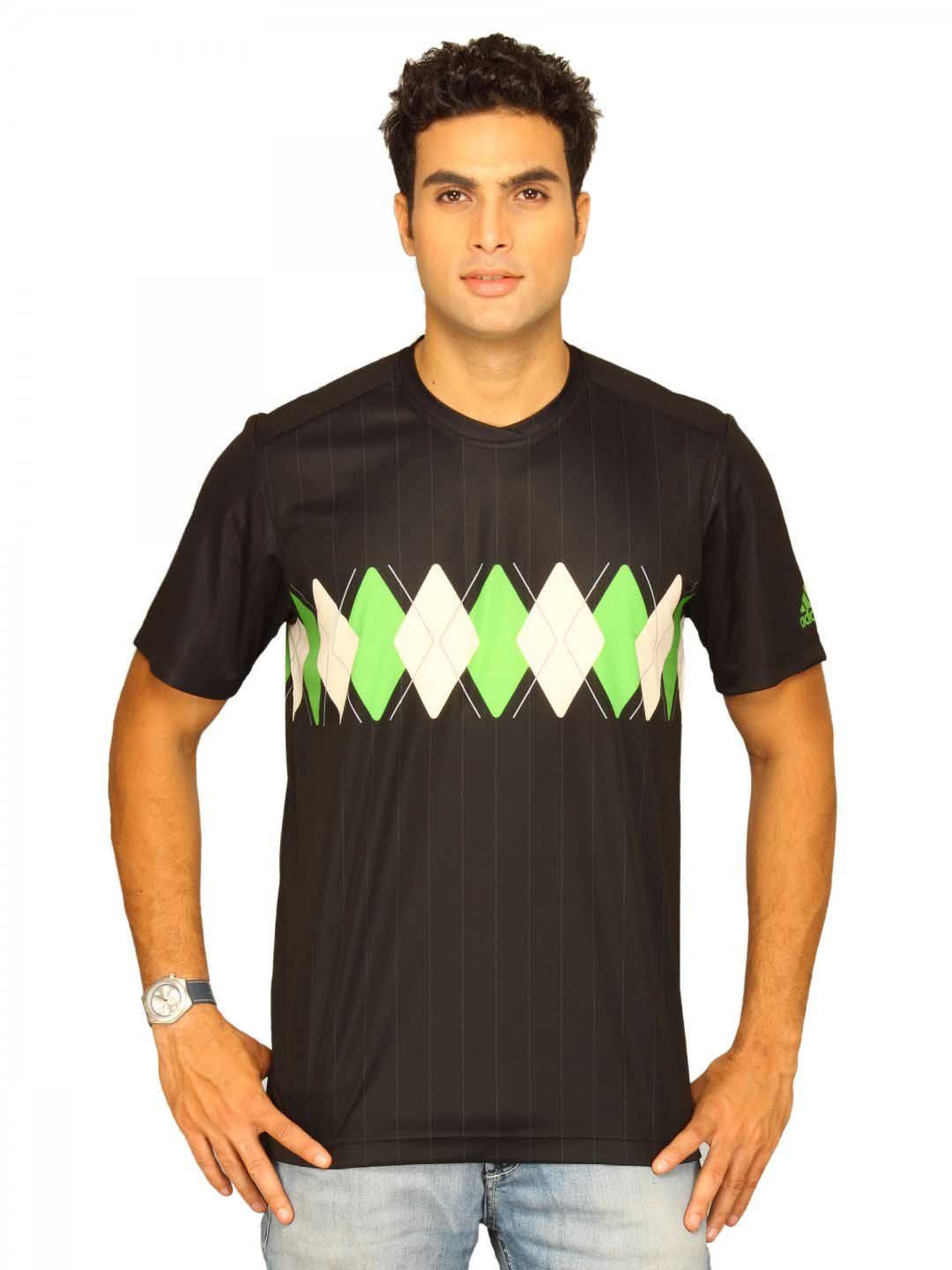 ADIDAS Men Black T-shirt