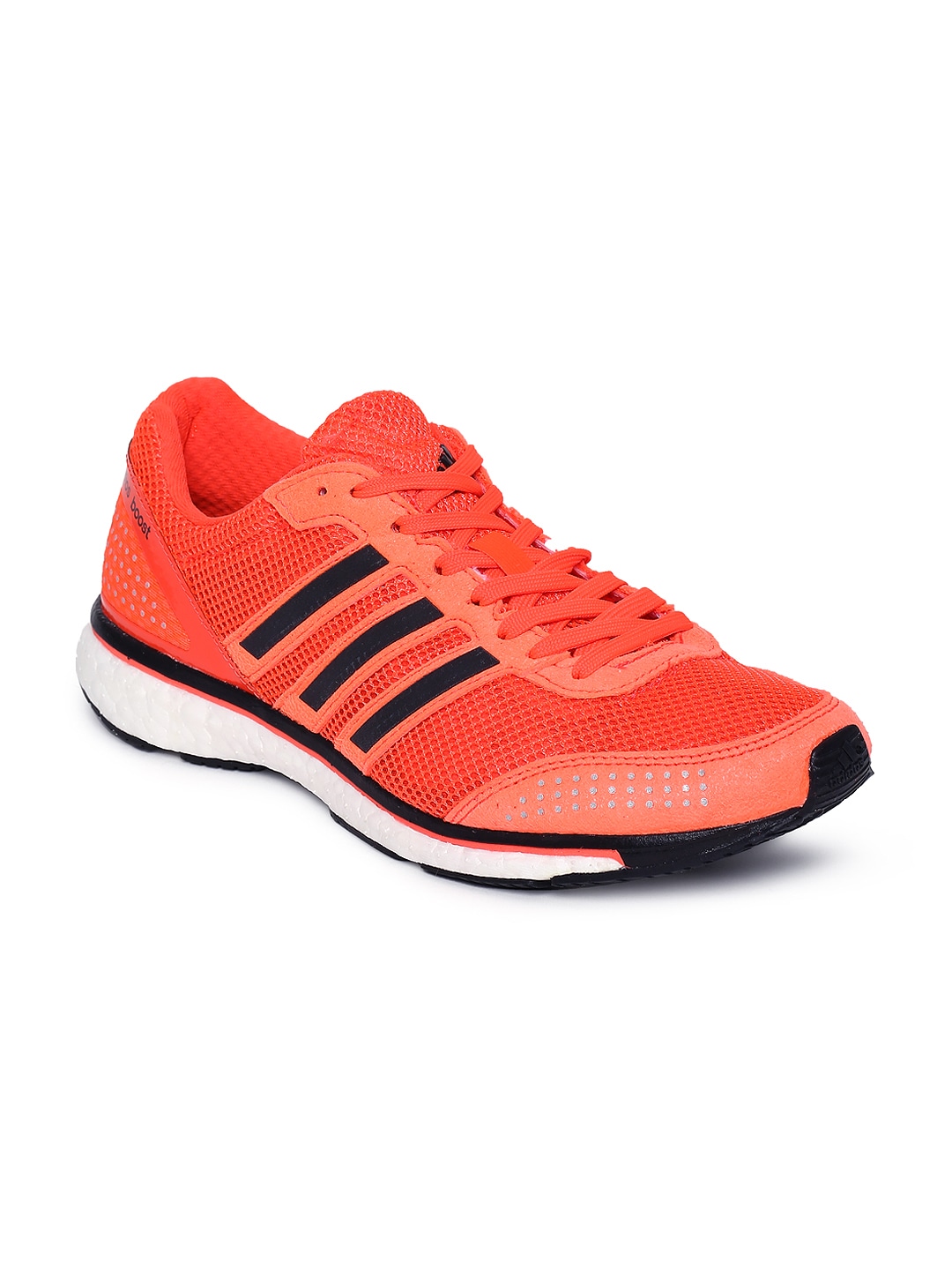 Buy Adidas Men Neon Orange Adizero Adios Boost 2 M Running Shoes - 634